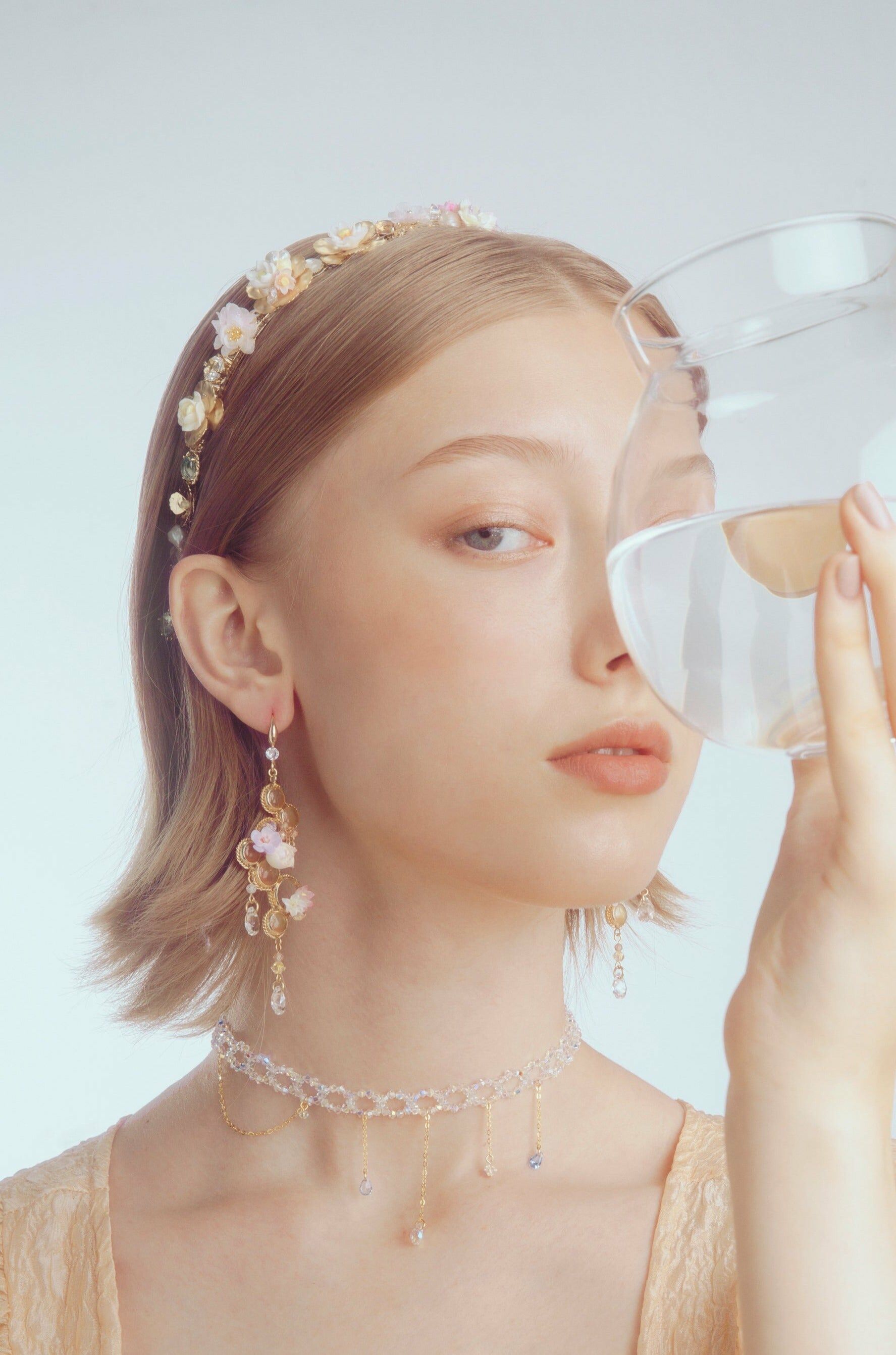 Bubbling Wonders Floral Hollow Hoops Earrings