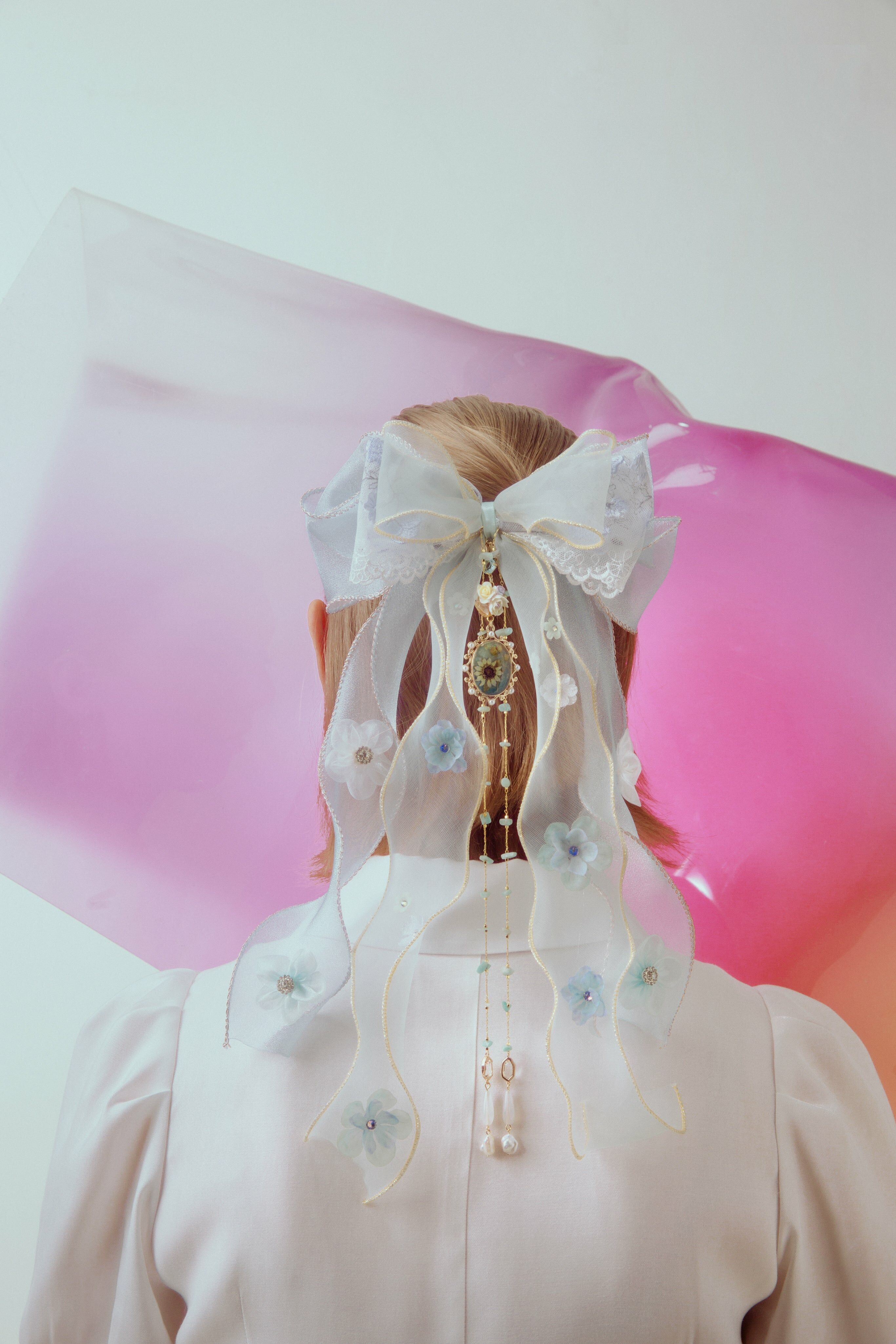 Enchanted Romance Mermaid's Iridescent Hair Ribbon