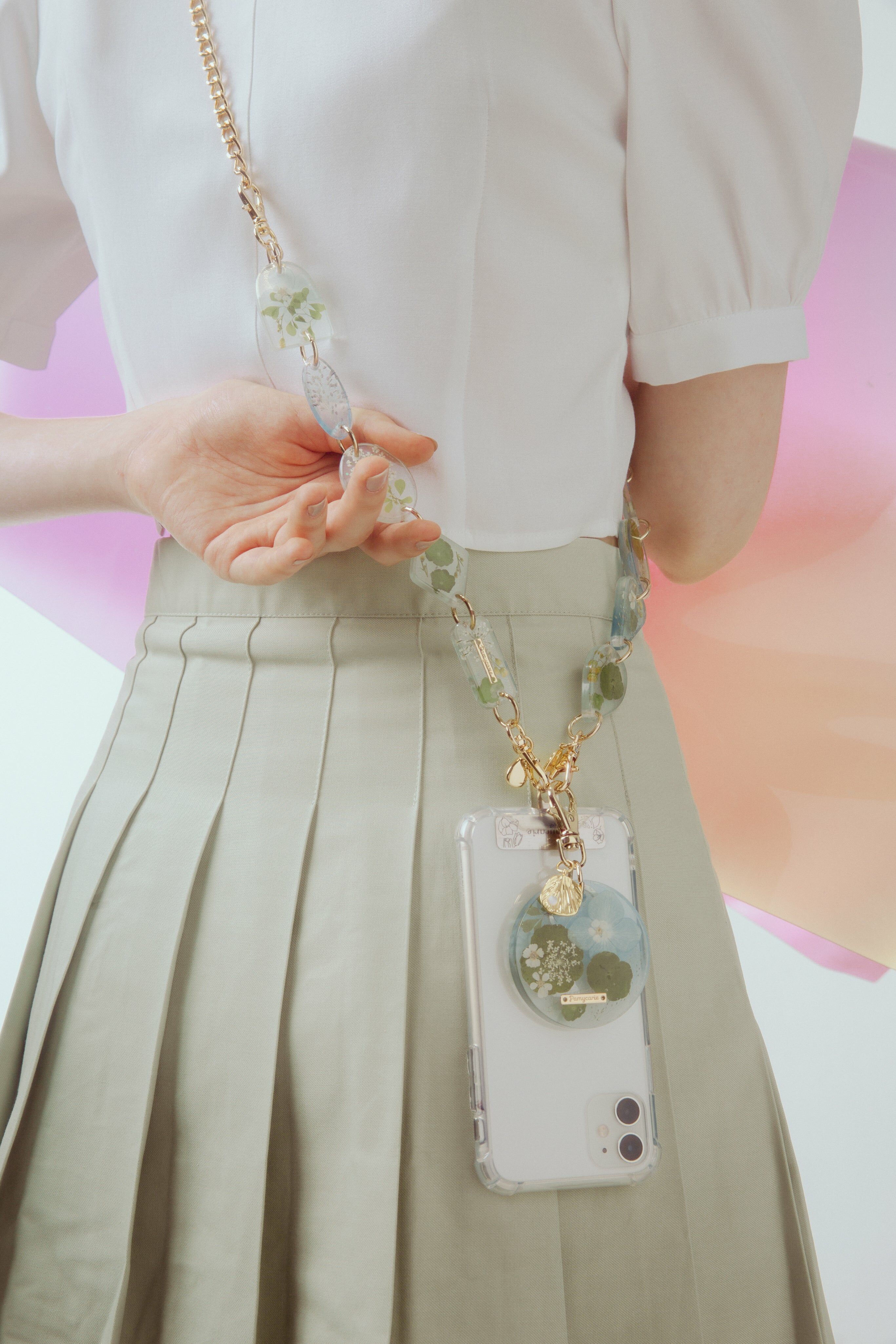 Wildest Dreams Light Teal Botanical Bag Charm