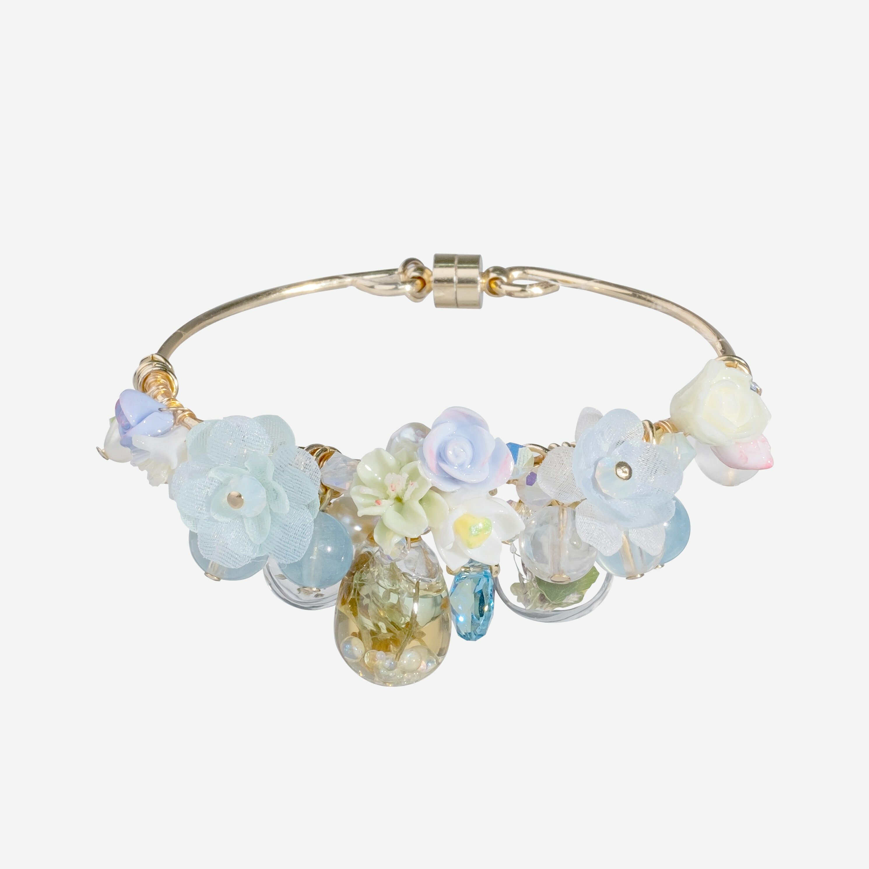 Secluded Lotus Lake Chunky Charms Bangle