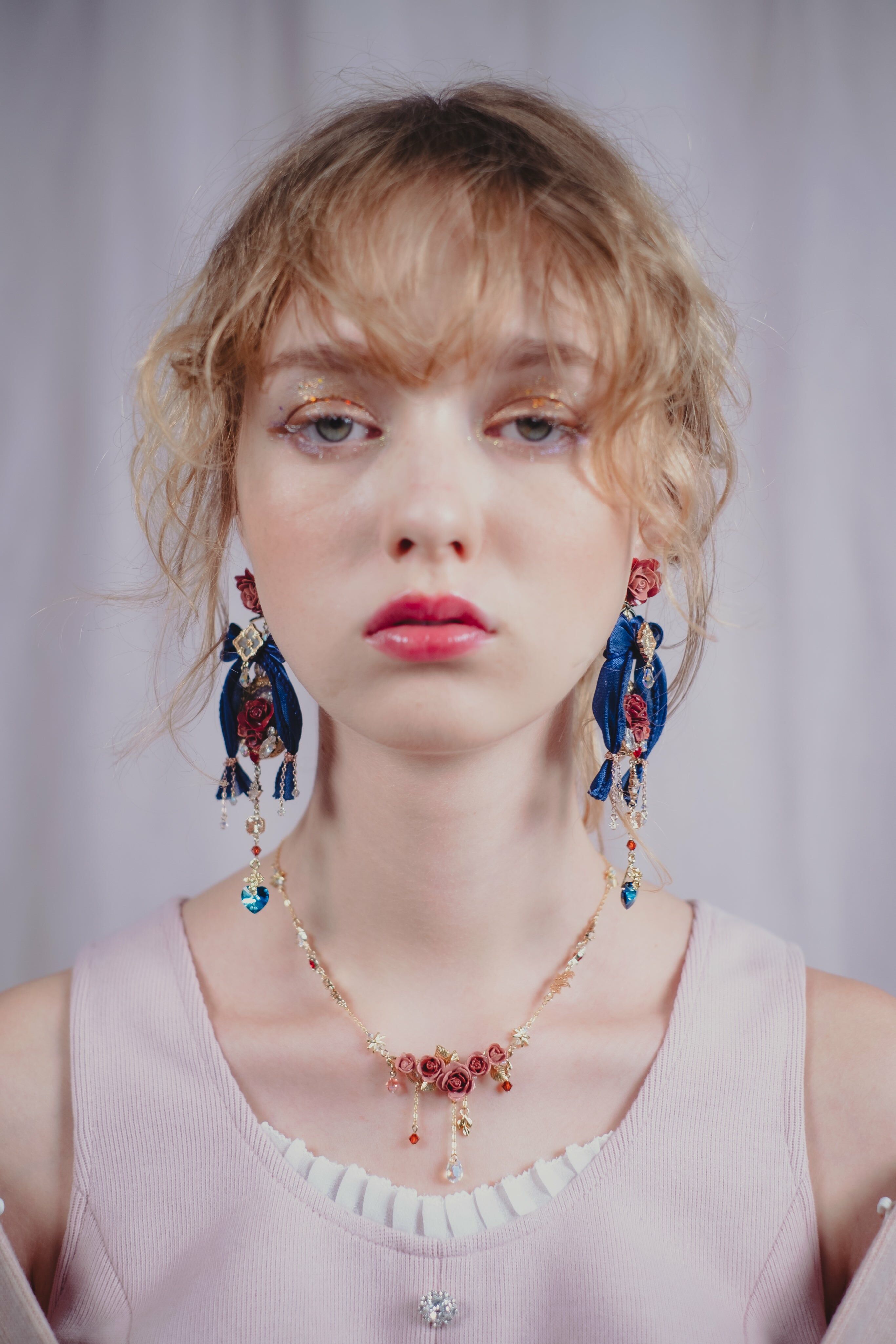 Essence of Elegance Diamond Rose Bouquet Necklace