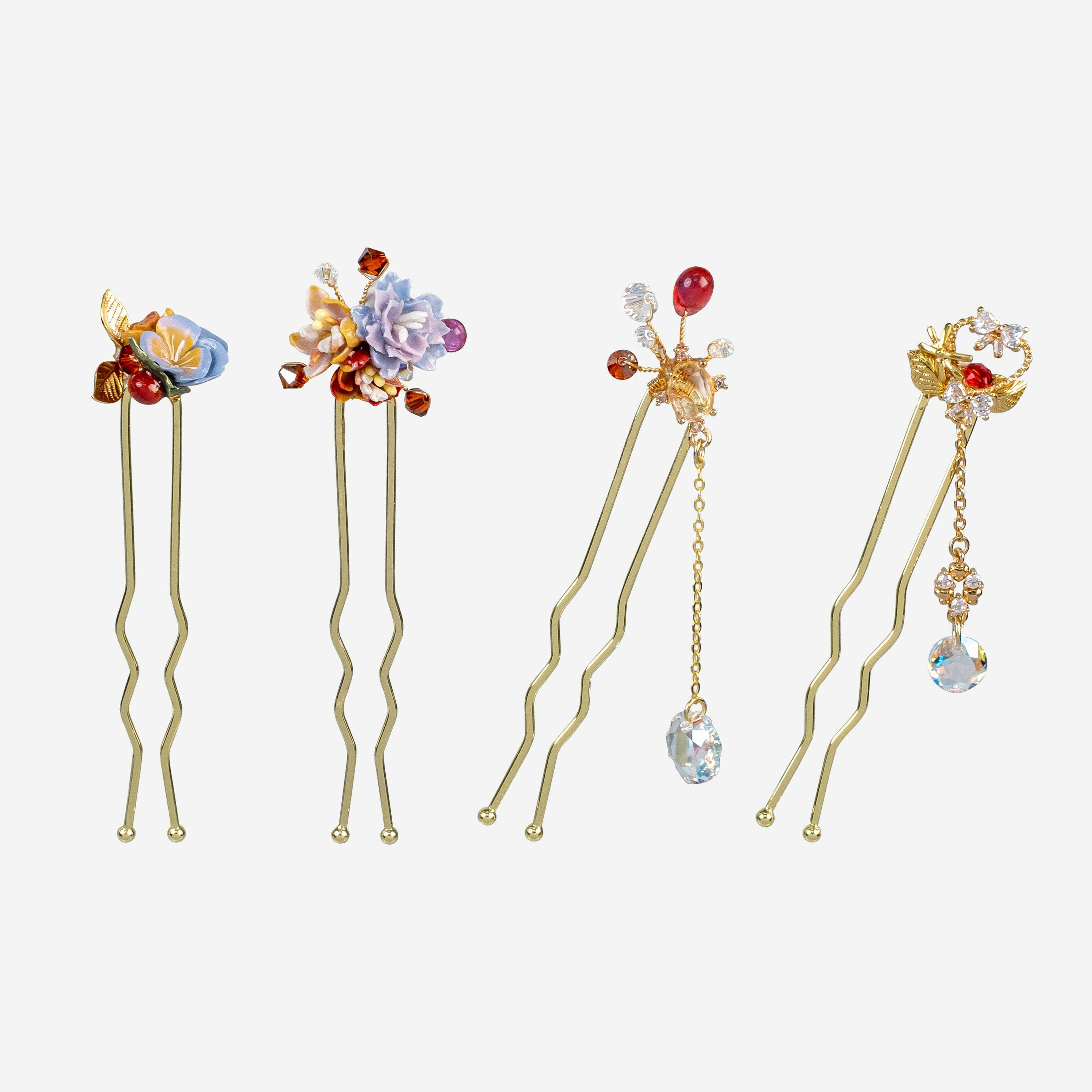 Picking Berries in the Woods Hair Pins Set