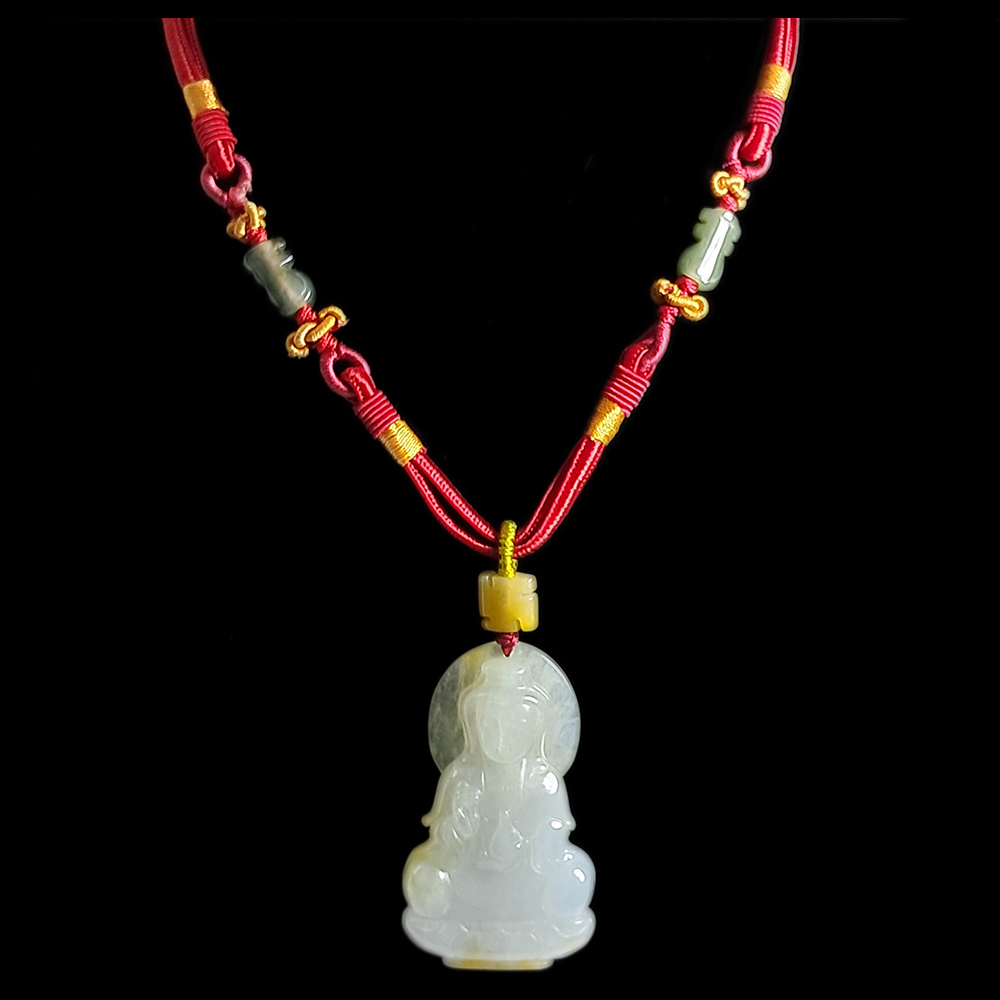 寶瓶觀音冰蜜玉佩項鍊【十方】150980
