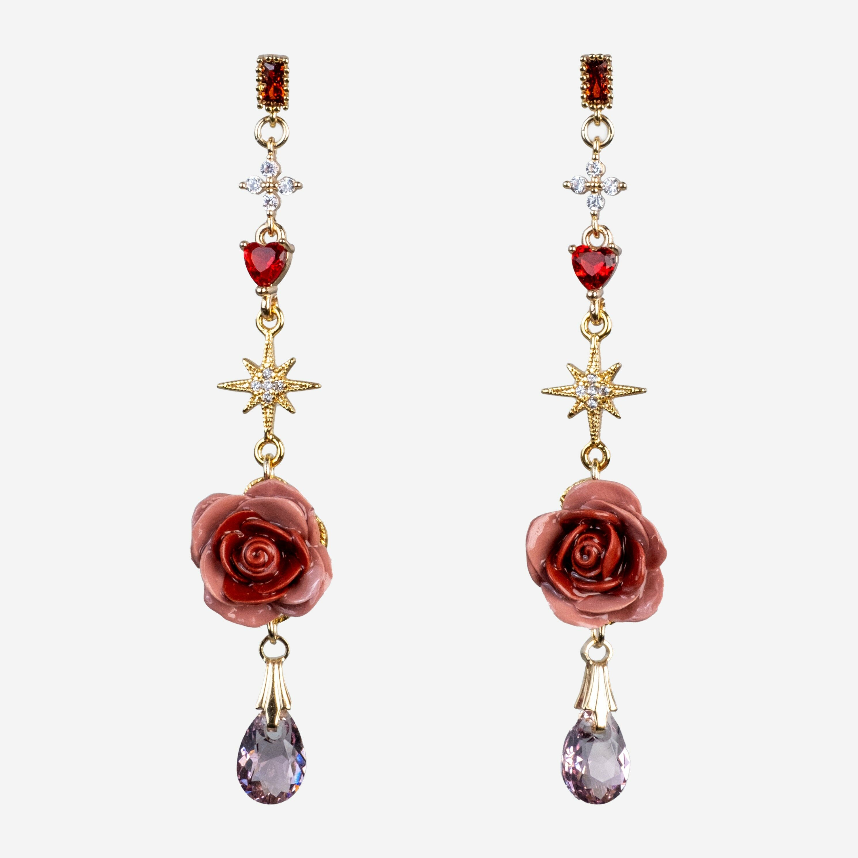 Less is More Glint Diamond Rose Earrings