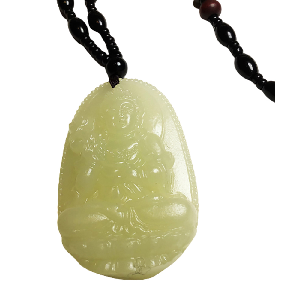 文殊菩薩青玉+黑玉髓項鍊【十方】150275