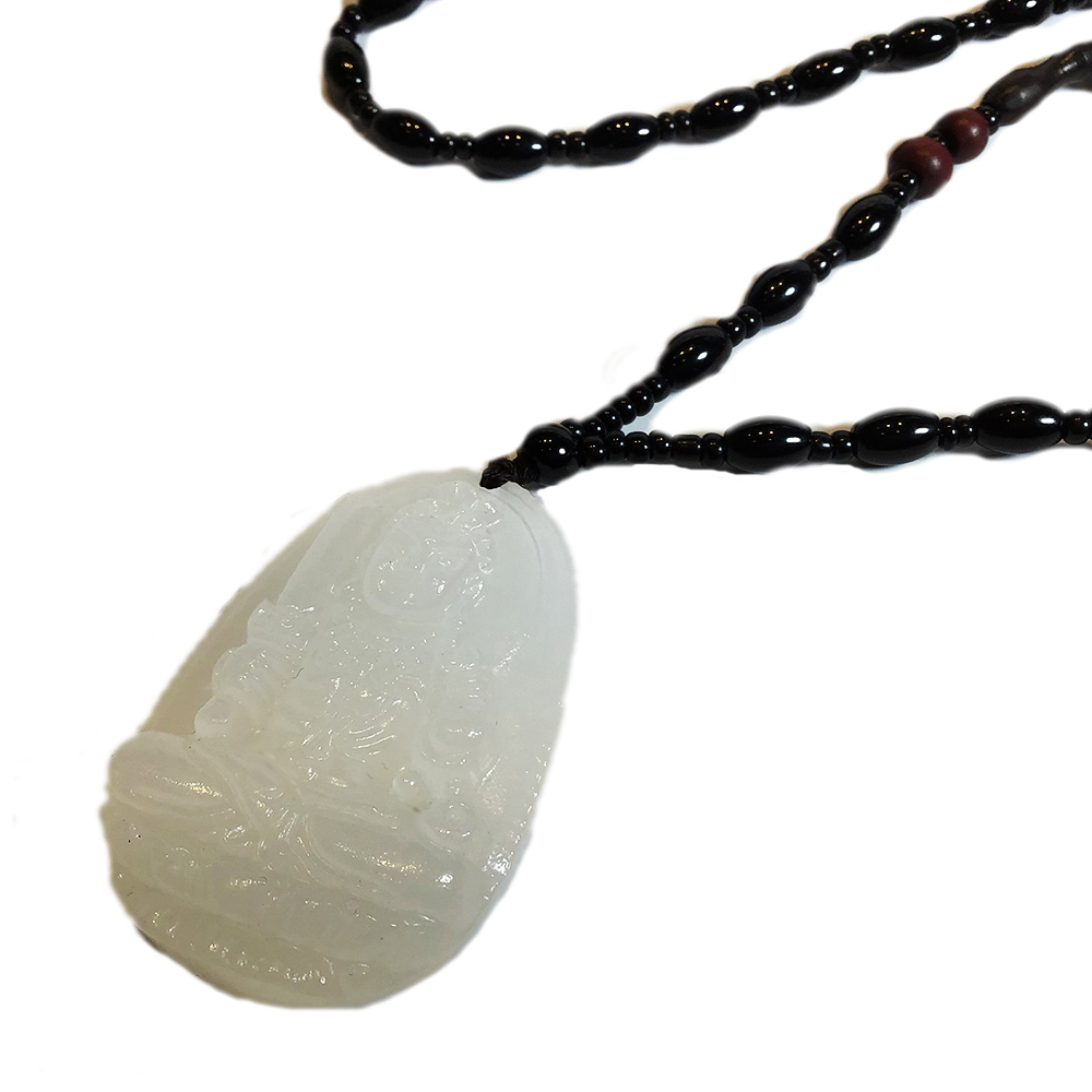 不動明王白玉+黑玉髓項鍊【十方】150273