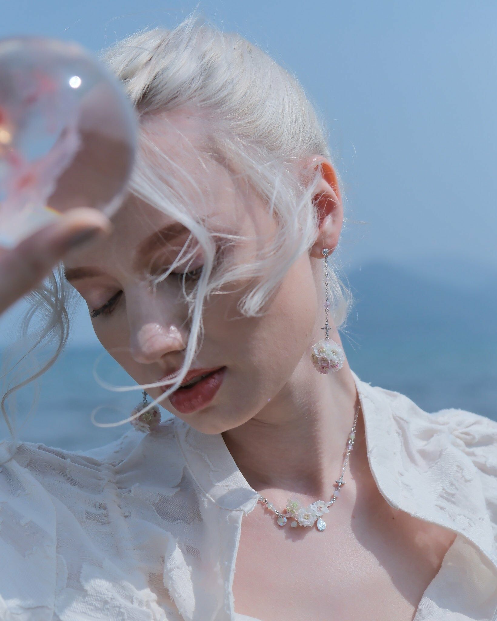 Pause and Suspense Mini Sakura Bouquet Collar Necklace