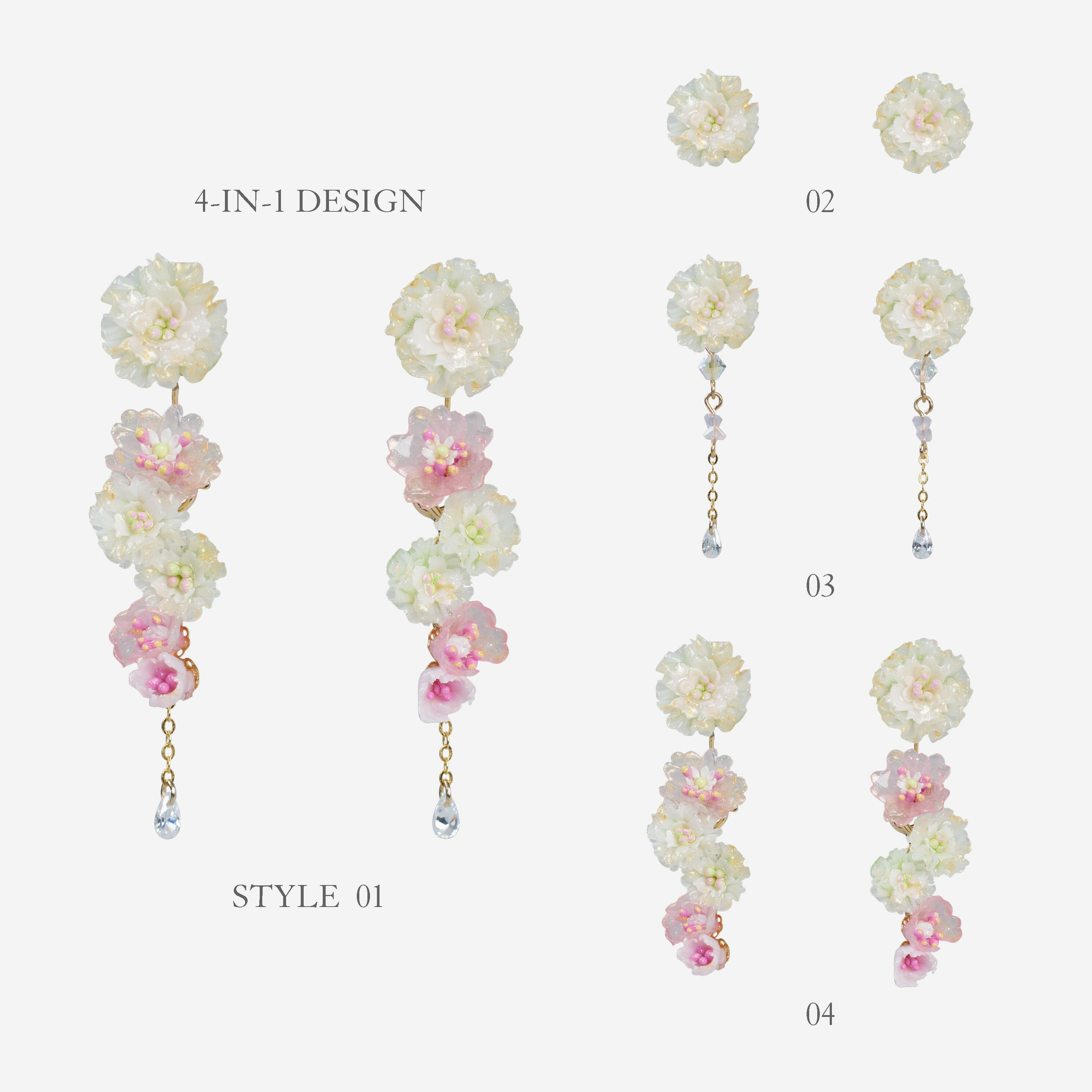 Fountain of Life Blooming Sakura Earrings