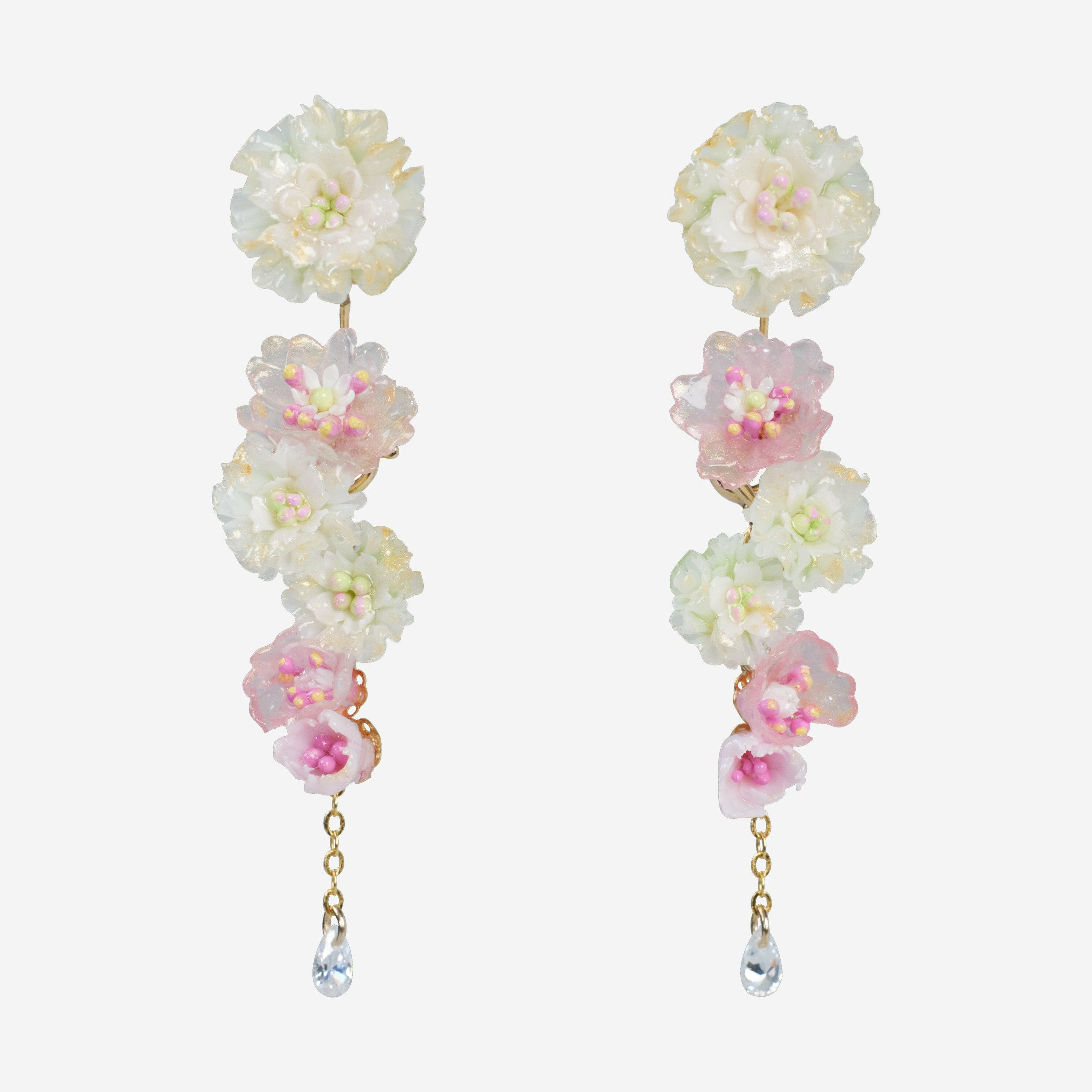 Fountain of Life Blooming Sakura Earrings