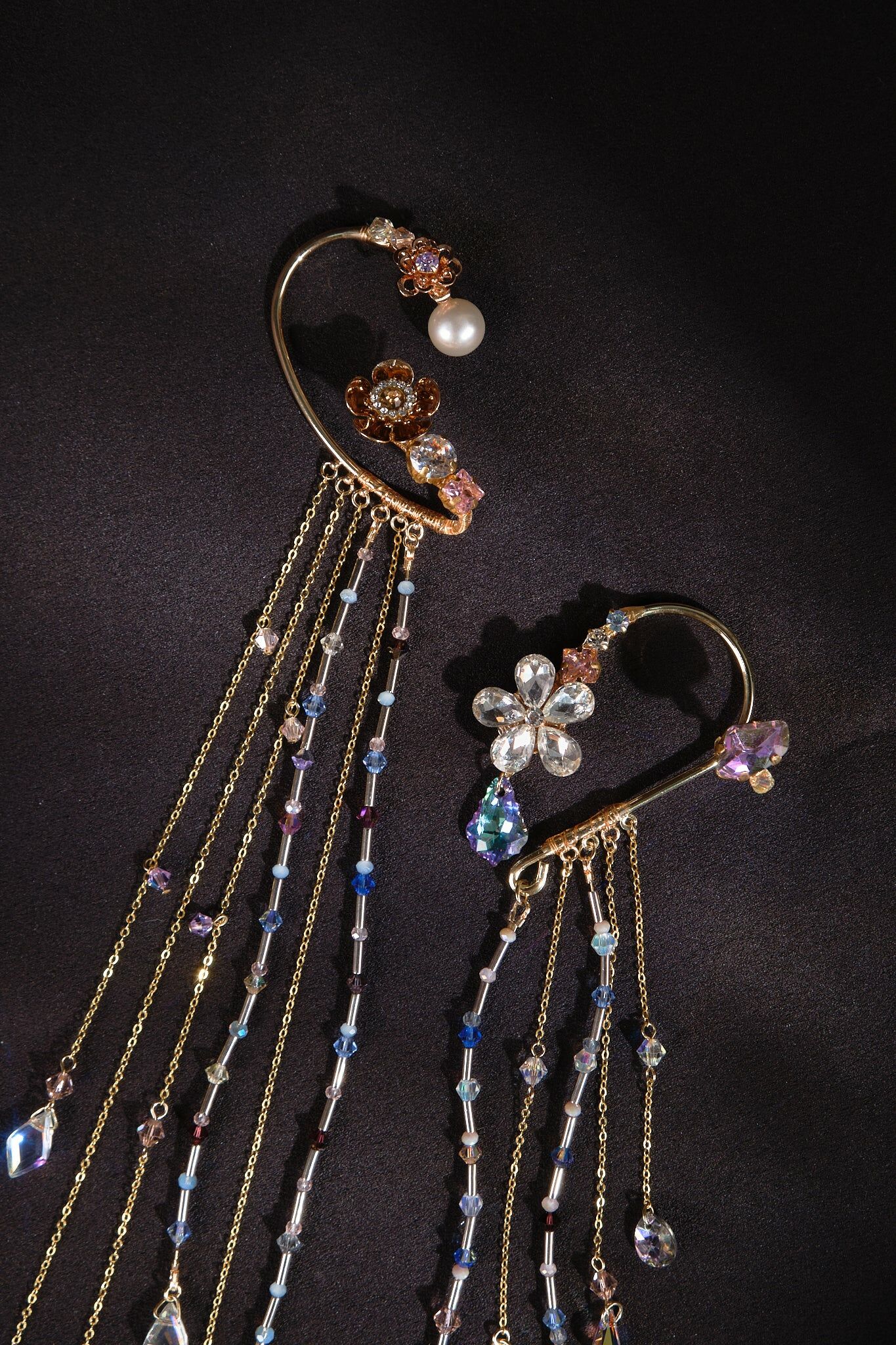 Cobalt Ear Hook Pair