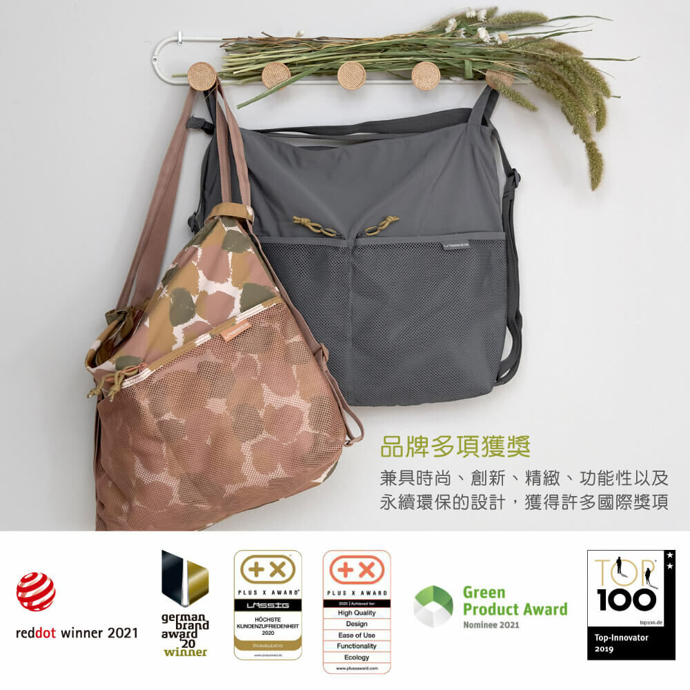 德國媽媽包No.1品牌,LASSIG讓媽媽包不只是媽媽包,兼具時尚與功能性,大容量多隔層,超輕量推薦款!肩背後背2WAY一秒變換