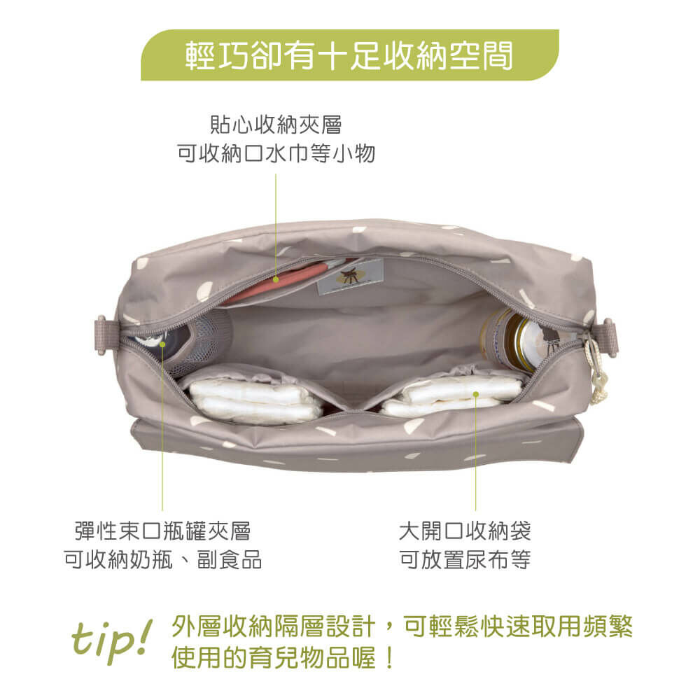 德國媽媽包No.1品牌,LASSIG讓媽媽包不只是媽媽包,兼具時尚與功能性,媽媽包也能小包時尚輕巧實用,外出更便利。可作側背、肩背或以推車掛勾掛在推車上