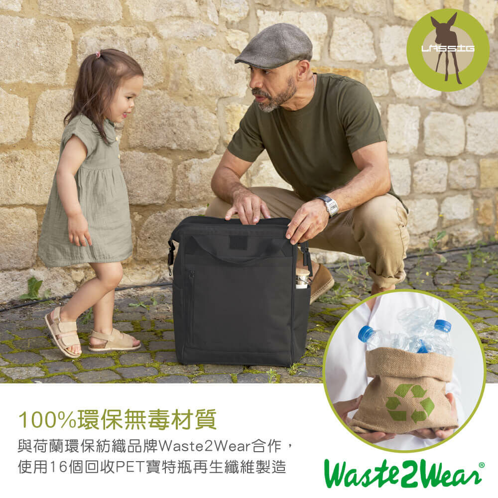 德國媽媽包No.1品牌,LASSIG讓媽媽包不只是媽媽包,兼具時尚與功能性,大開口大容量多隔層,附育兒配件:防水尿布墊、奶瓶保溫袋、推車掛勾,實用推薦