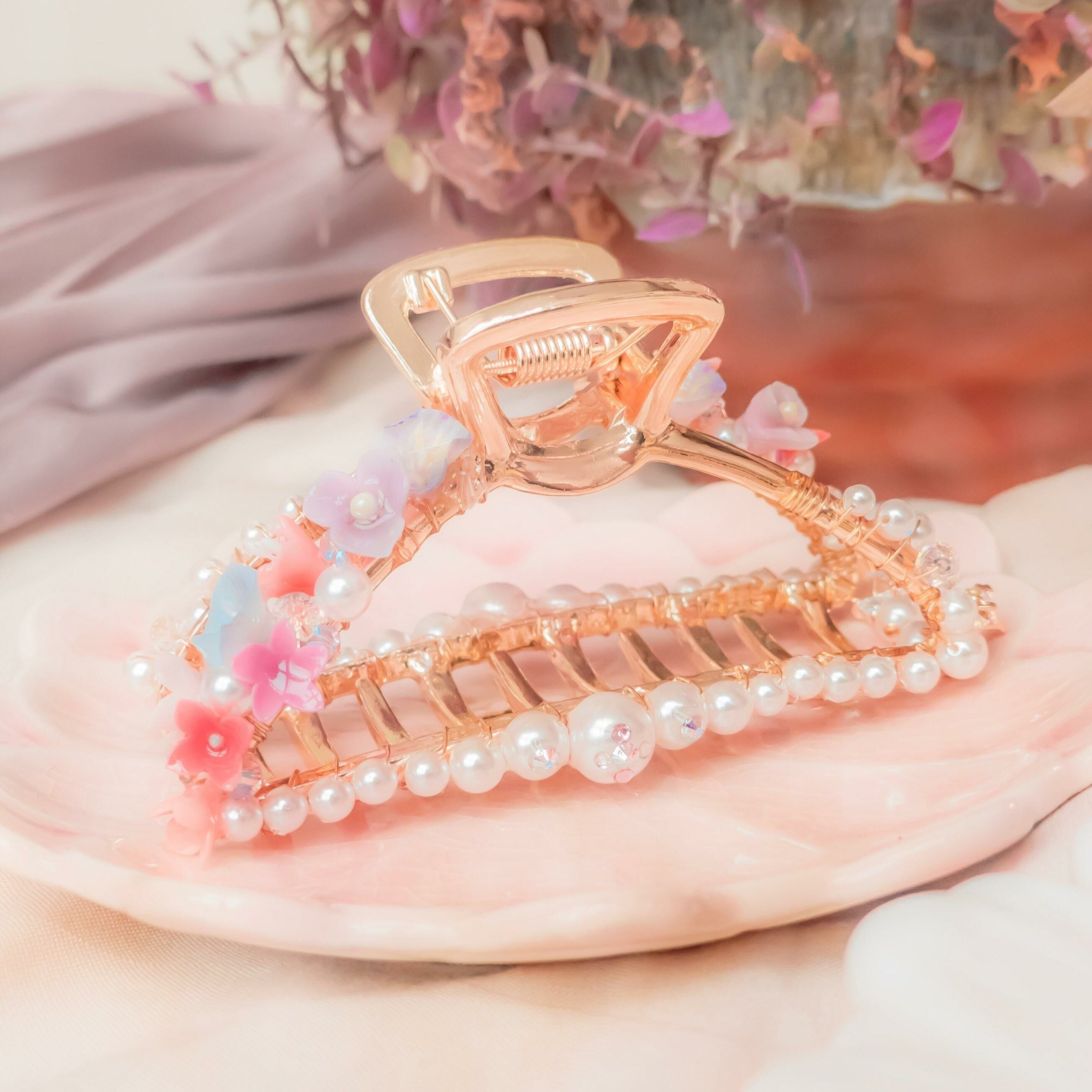 #4 ZODIAC Taurus Morning Glory Gold Pleated Hair Clip (Size S/L)