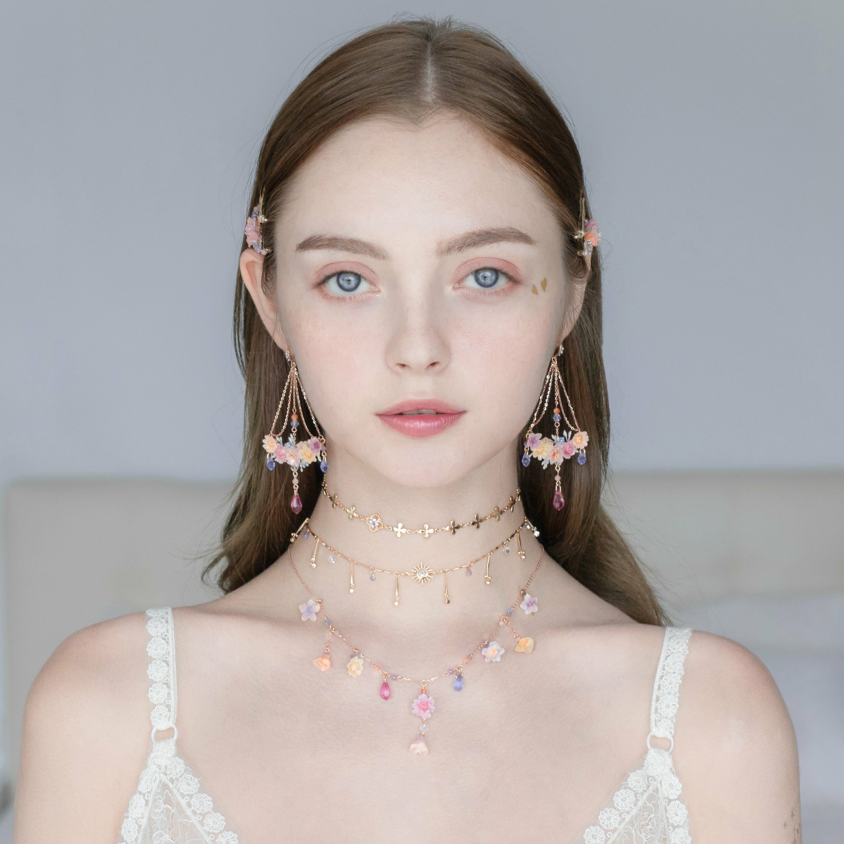 Hermetic Rose Gold-plated 925 Silver Charm Necklace