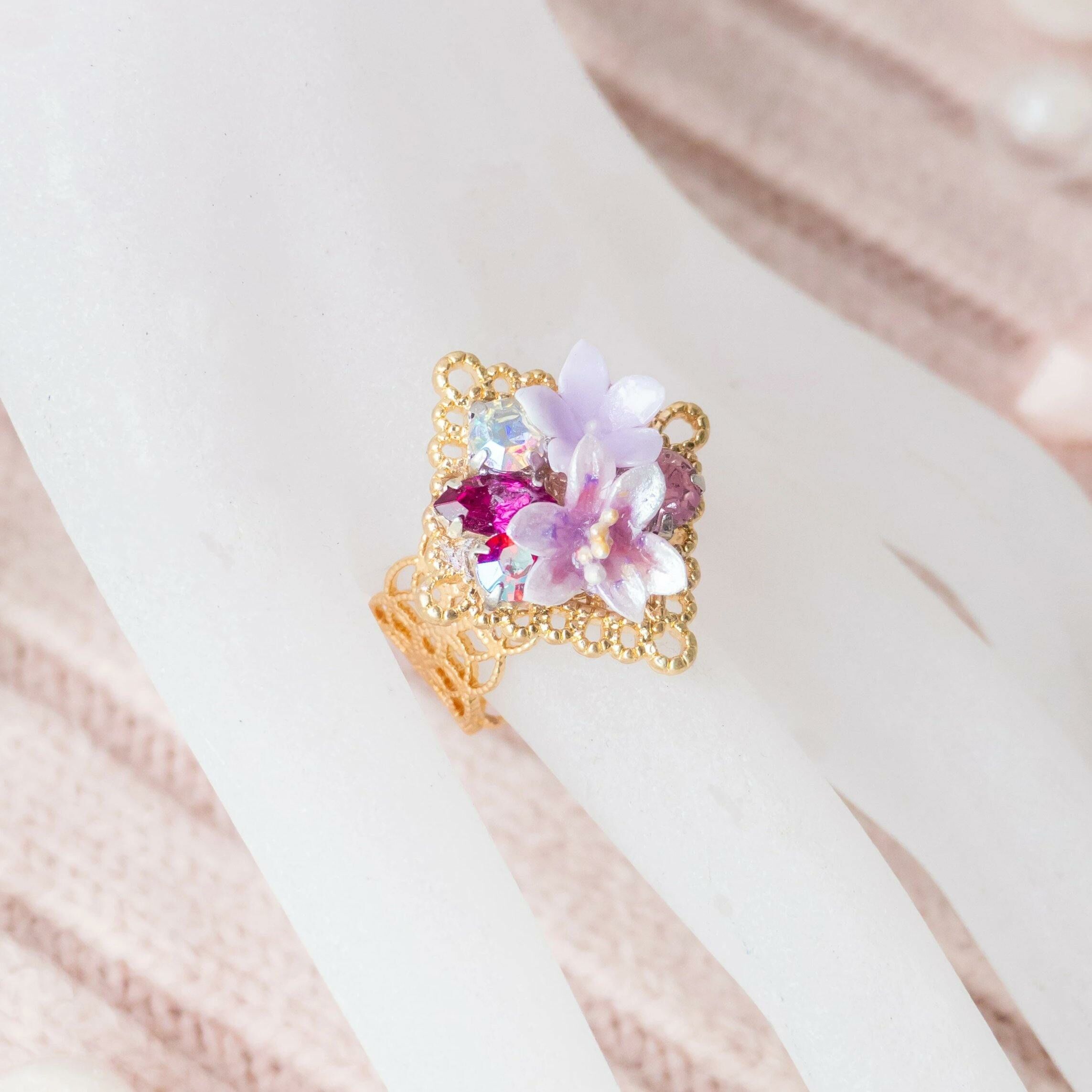 #12 ZODIAC Capricorn Lily Pandora 14K Gold-plated Ring