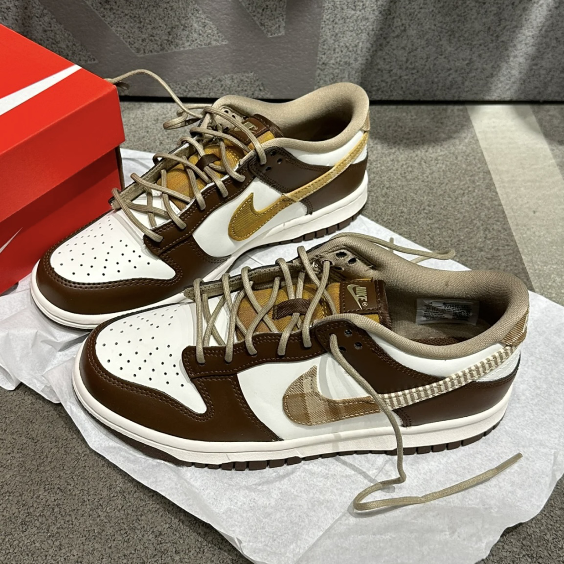 Nike Dunk Low GS Brown Plaid 美拉德 巧克力
