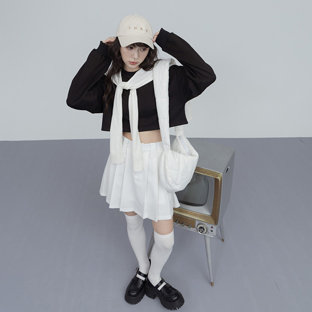 Simple round neck plain short sweatshirt six colors【01097883】in stock+pre-order