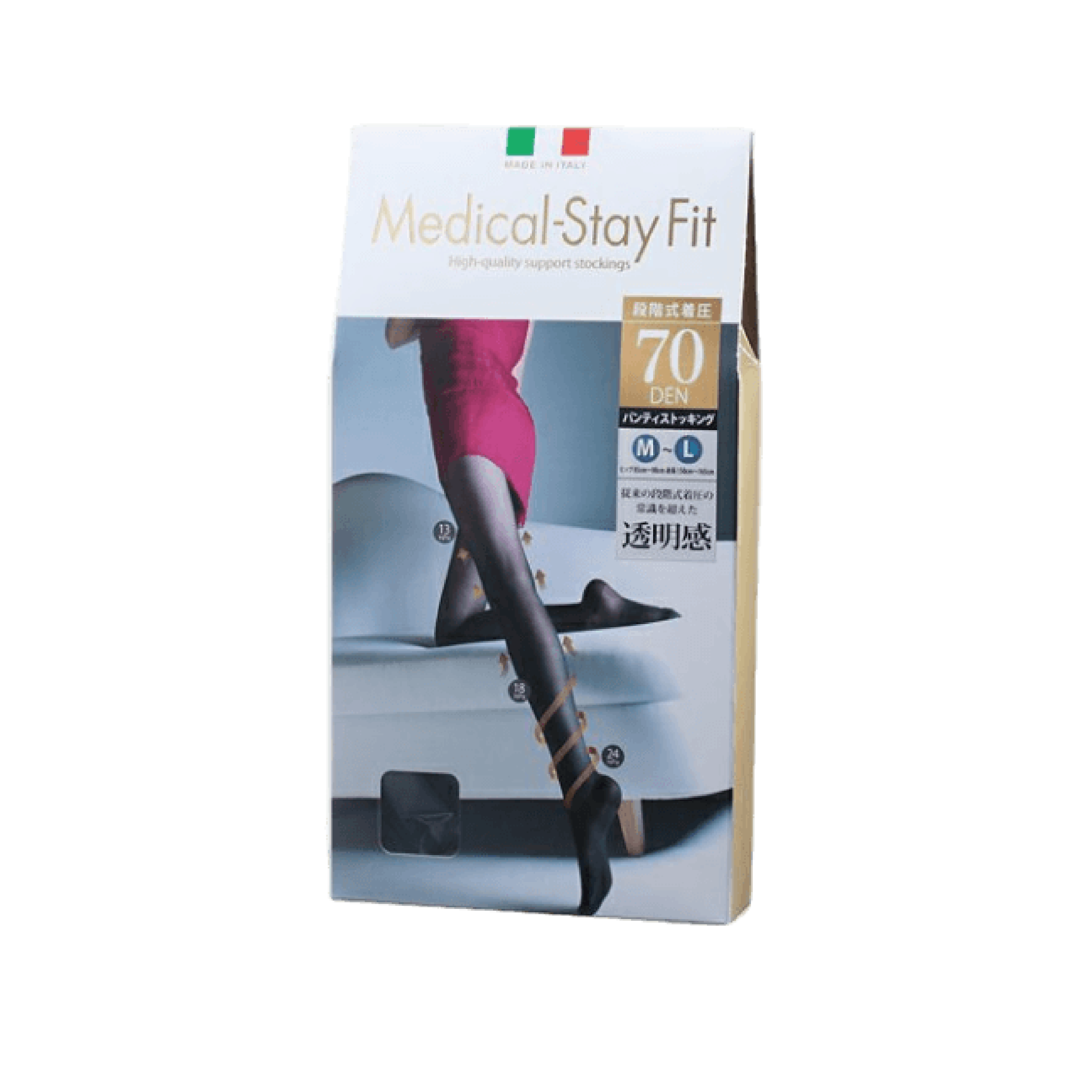 Medical-Stay Fit 70DEN 分層壓縮 - 絲襪襪褲 - 黑色 