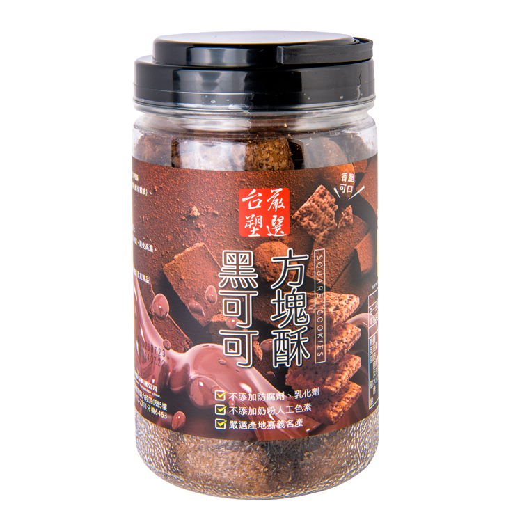 【台塑嚴選】黑可可方塊酥330g/罐(多規格，多買優惠)