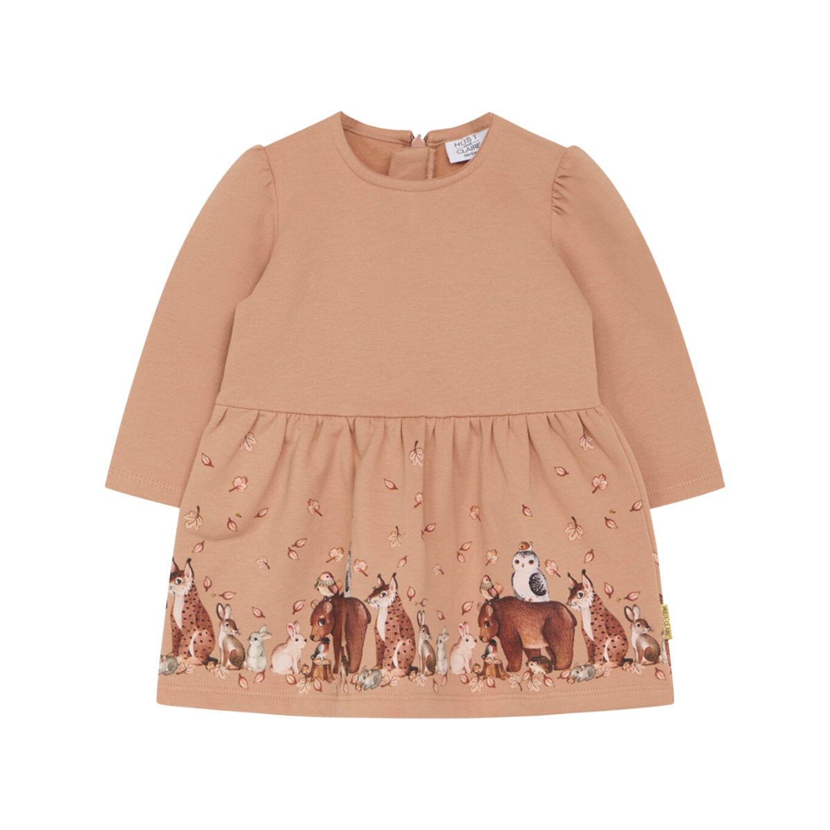 〖 Hust & Claire 〗秋日動物森林刷毛洋裝