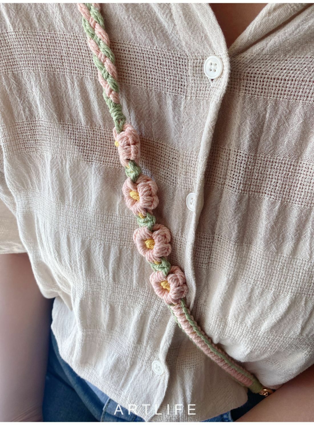 四朵花可調式背帶掛繩