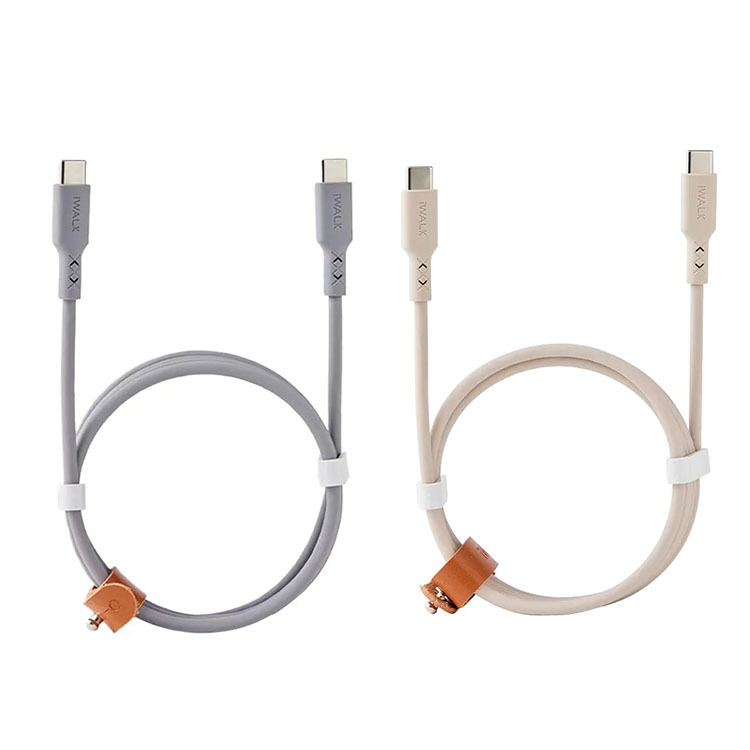 【iwalk】 液態矽膠快充線  PD充電線 蘋果安卓 150cm/25cm 兩色