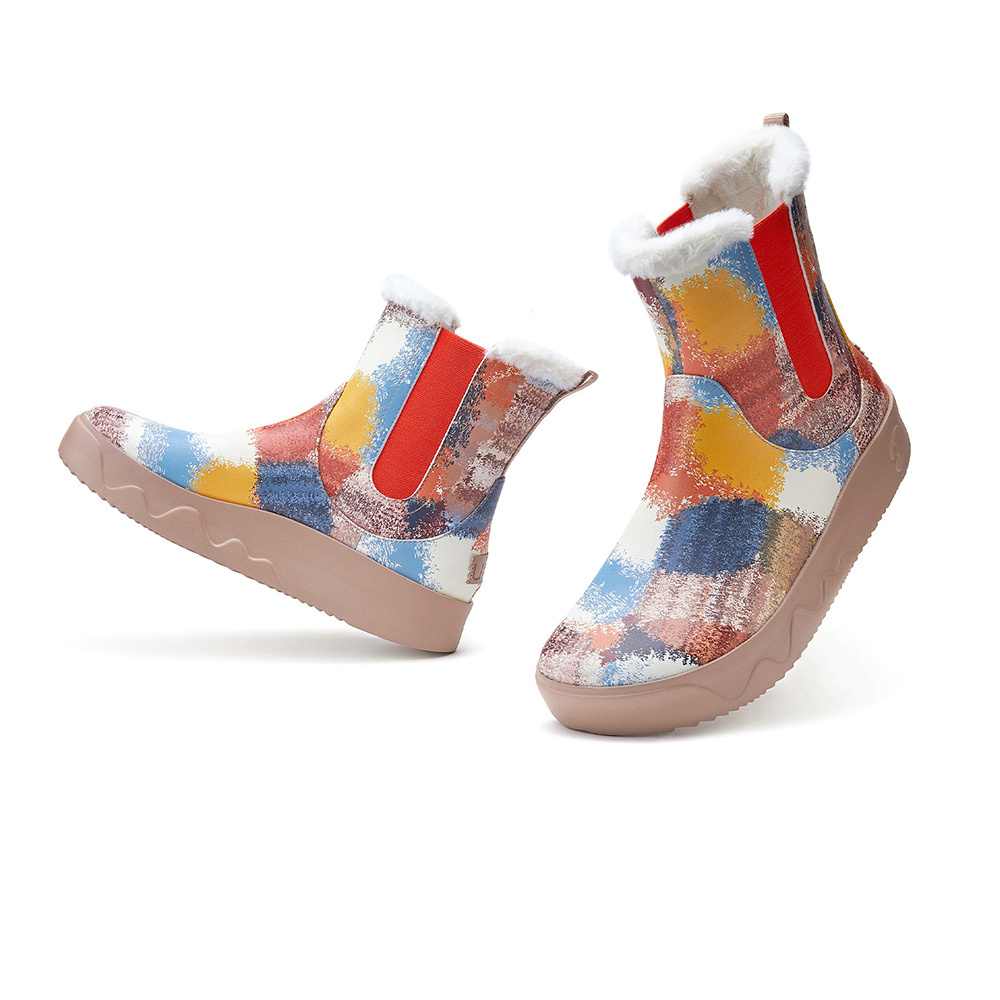 【 Uin 】西班牙原創設計 | 斑斕鸚鵡 彩繪休閒 女靴