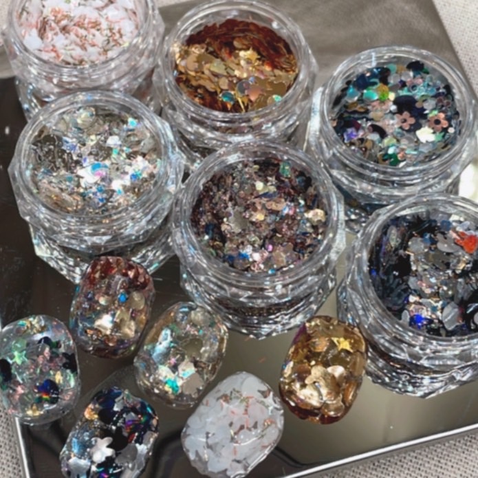 【STYLE新品】小可愛亮片兔兔花花