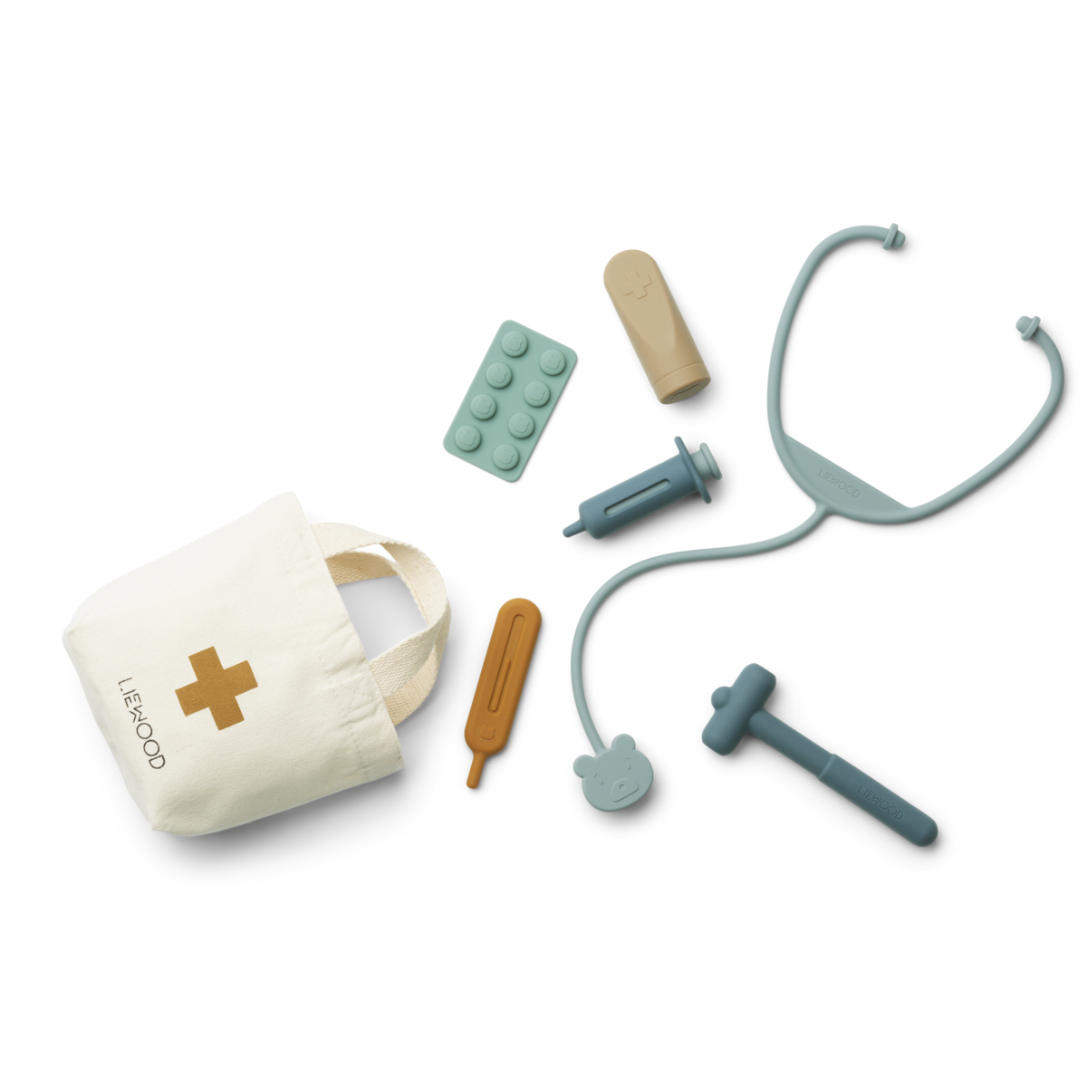 丹麥LIEWOOD 醫生護士玩具組-Blue Multi Mix