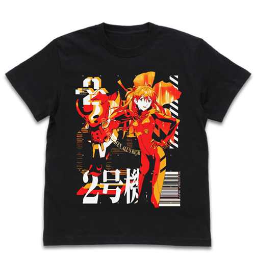 Cospa 0707 EVANGELION ｴｳﾞｧ2号機 ｱｼｯﾄﾞｸﾞﾗﾌｨｯｸｽTｼｬﾂ/BLACK
