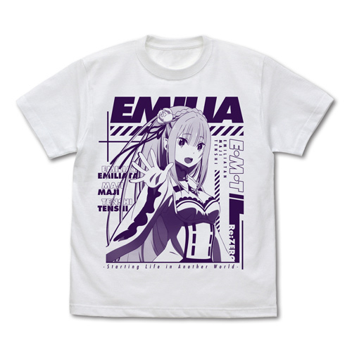 Cospa 0819 Re:ｾﾞﾛから始める異世界生活 ｴﾐﾘｱ Tｼｬﾂ Ver.2.0/WHITE