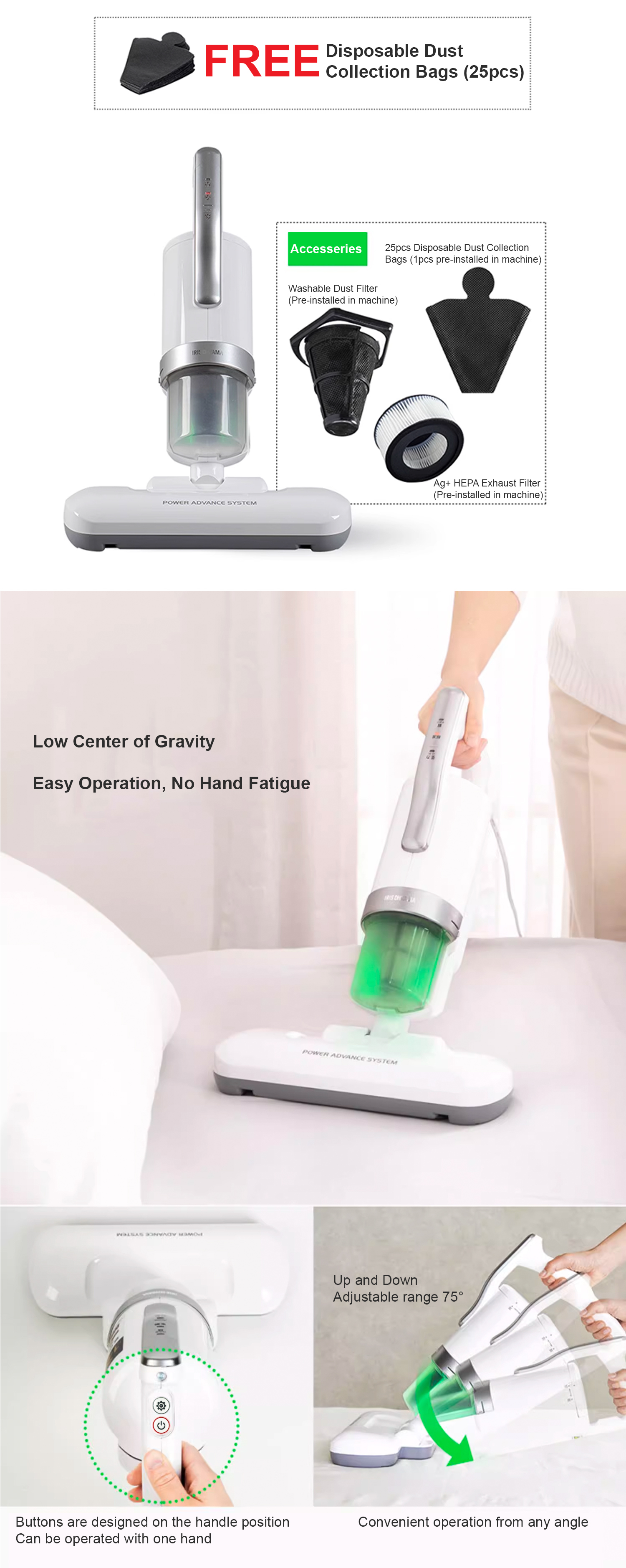 IRIS OHYAMA ICFAC4 DUST MITES VACUUM CLEANER