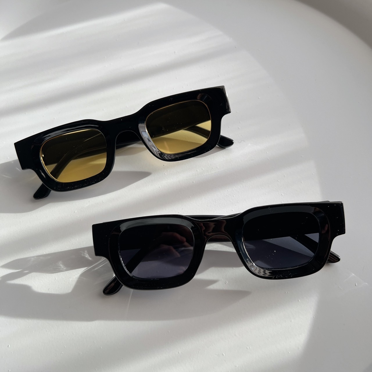 歐美Y2K厚框墨鏡/三色