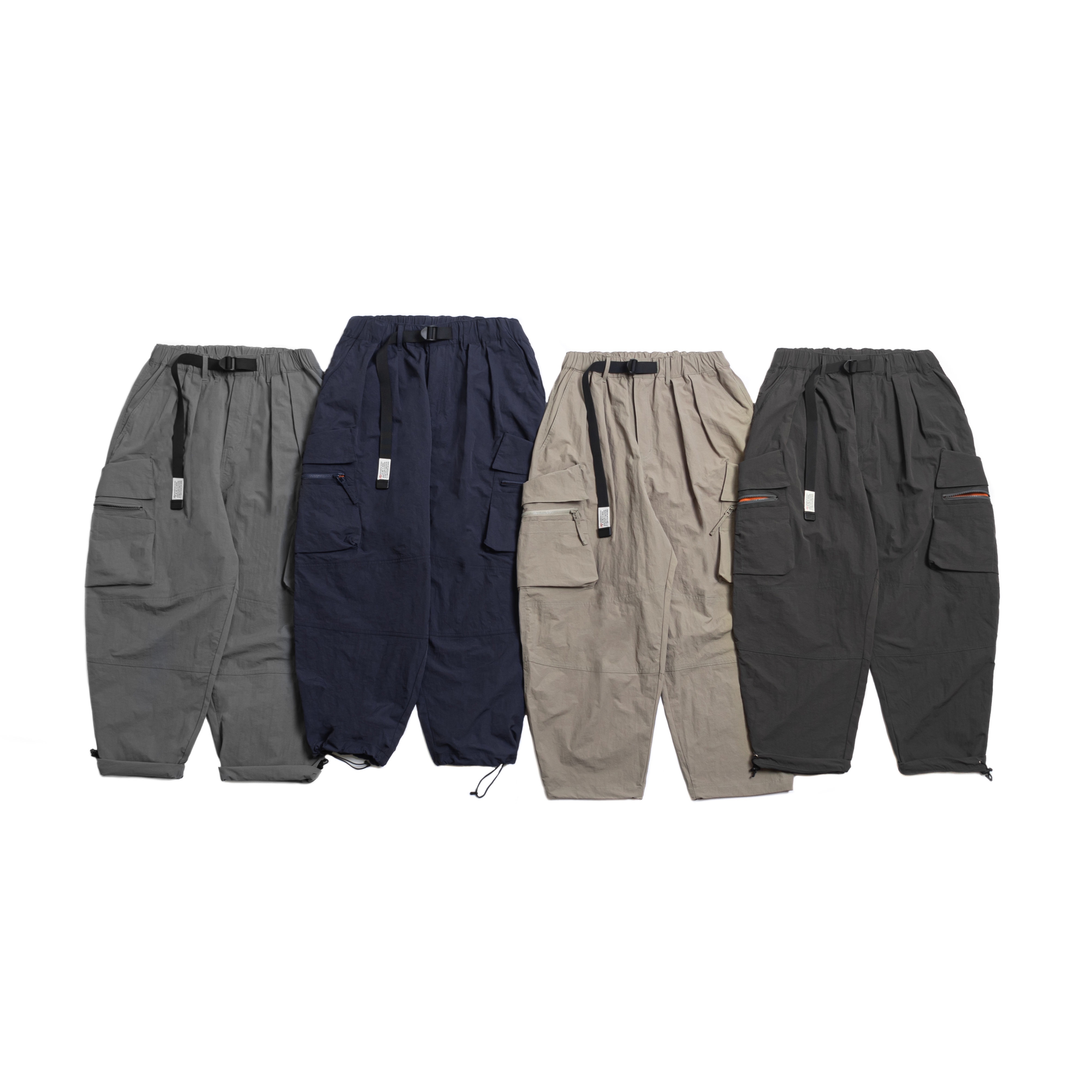 PERSEVERE WATER-REPELLENT NYLON CARGO PANTS 防潑水斜插式多層拉鍊口袋尼龍軍褲