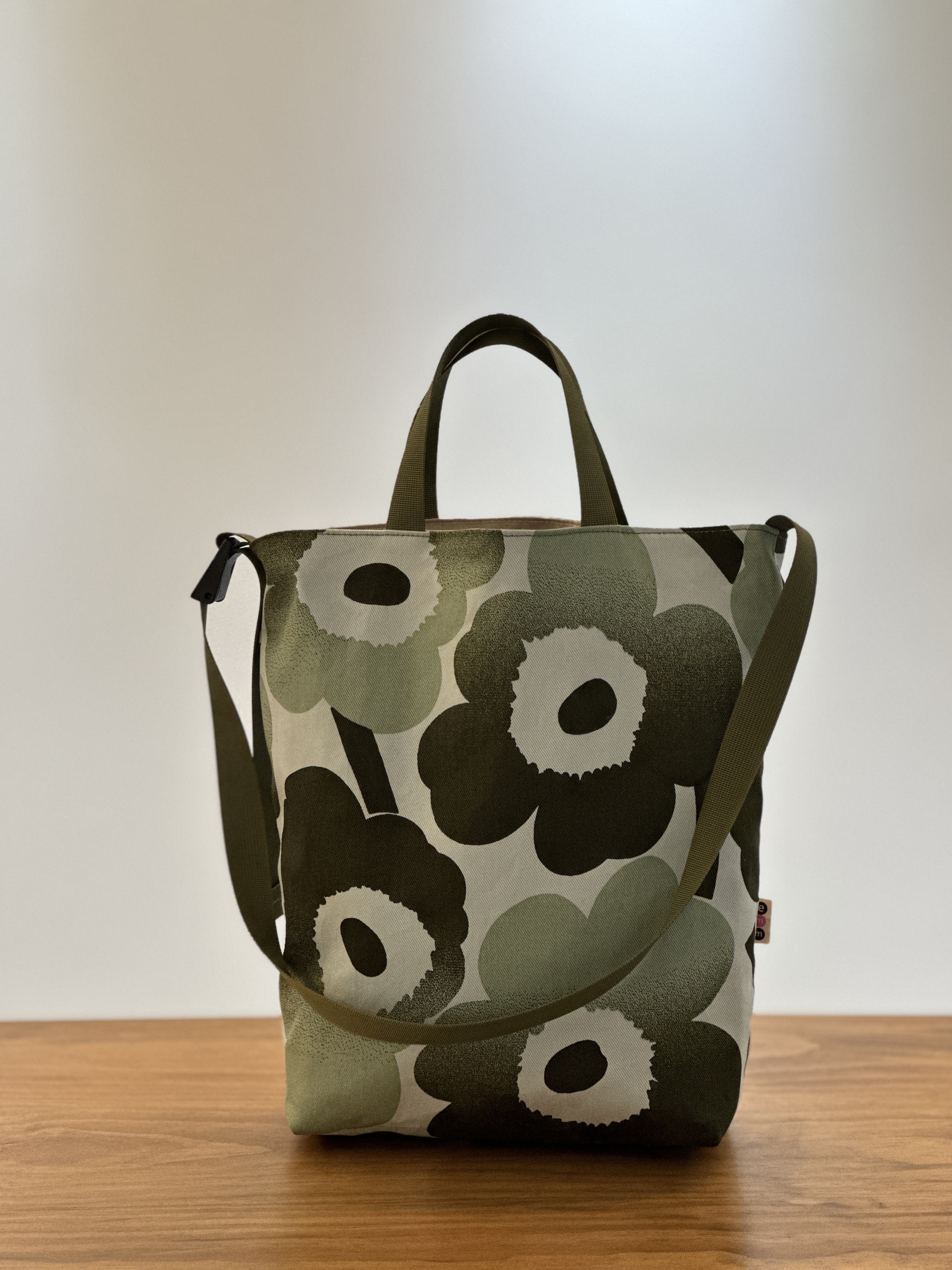 3 way easy tote | Marimekko limited canvas fabric | 漸變綠色Unikko