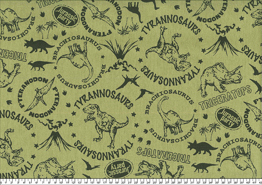 進口棉布R8951-02(一尺) 日製-恐龍世界