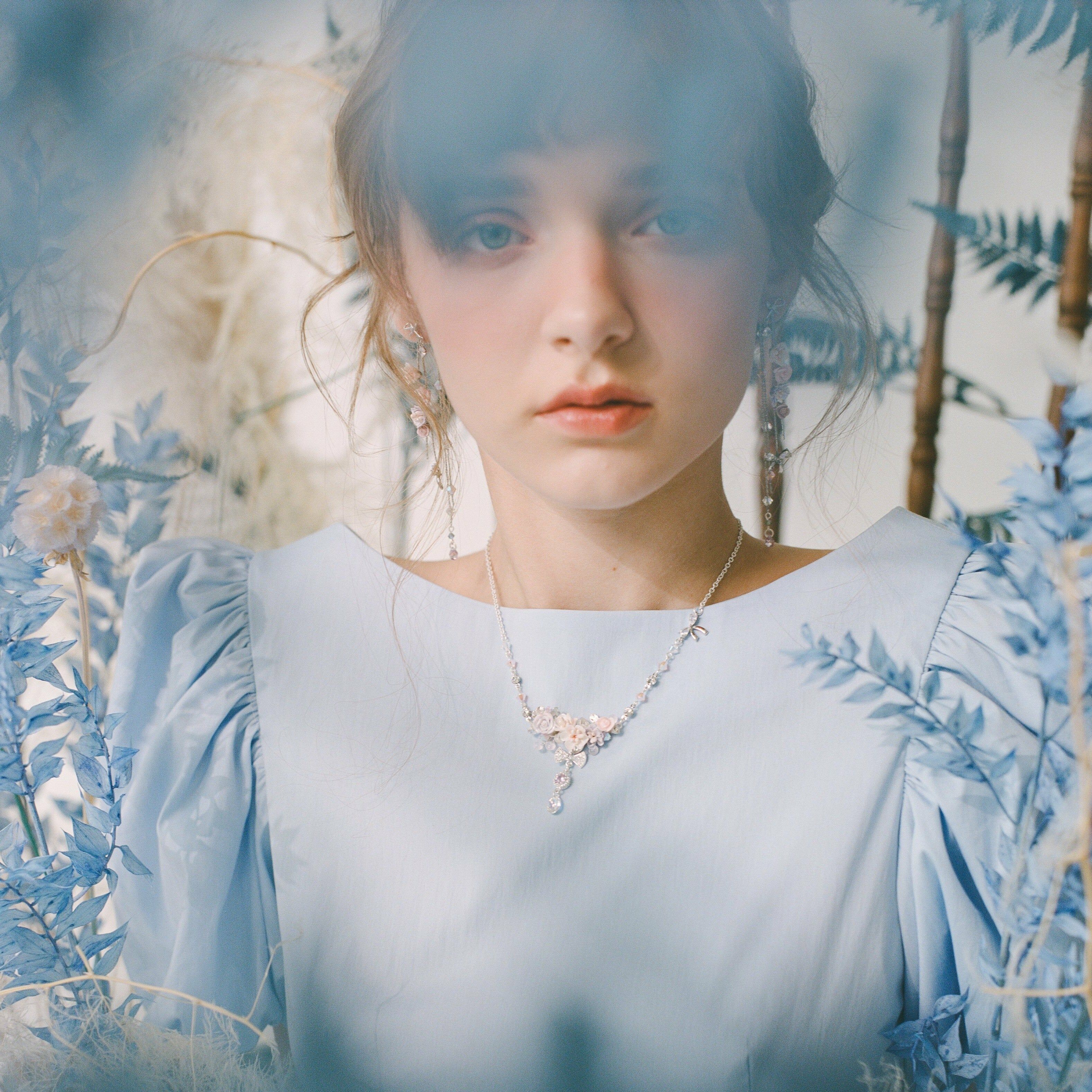 Love at First Sight Matt Rose and Petals Necklace