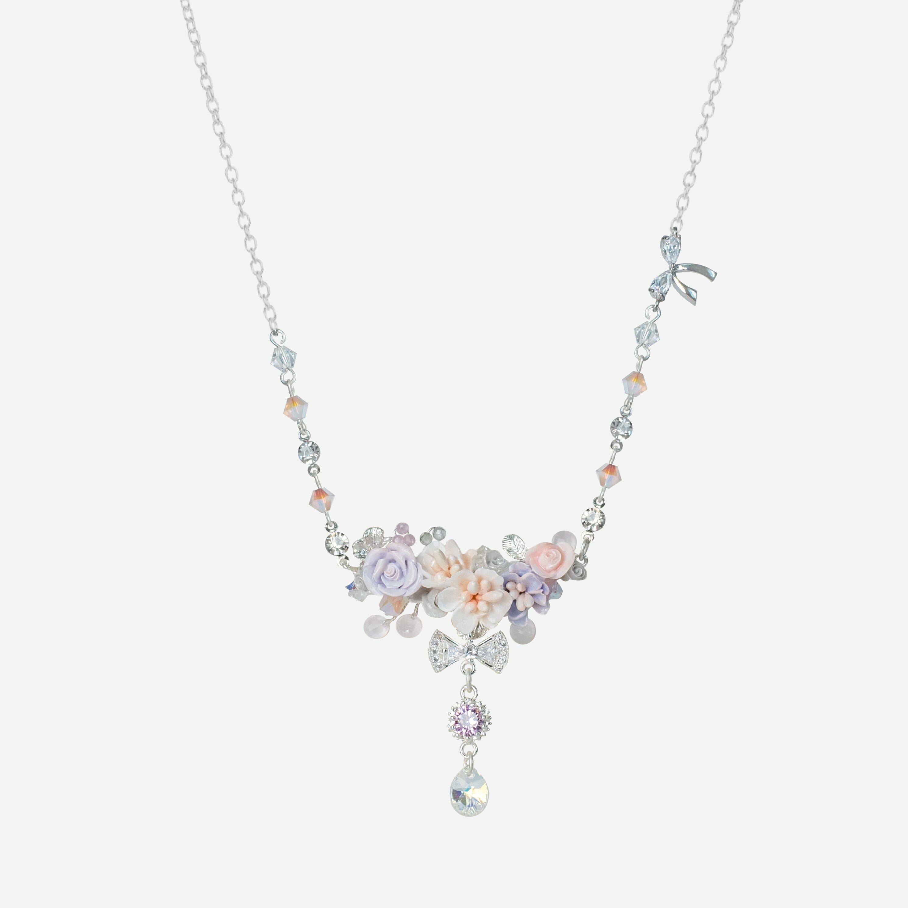 Love at First Sight Matt Rose and Petals Necklace