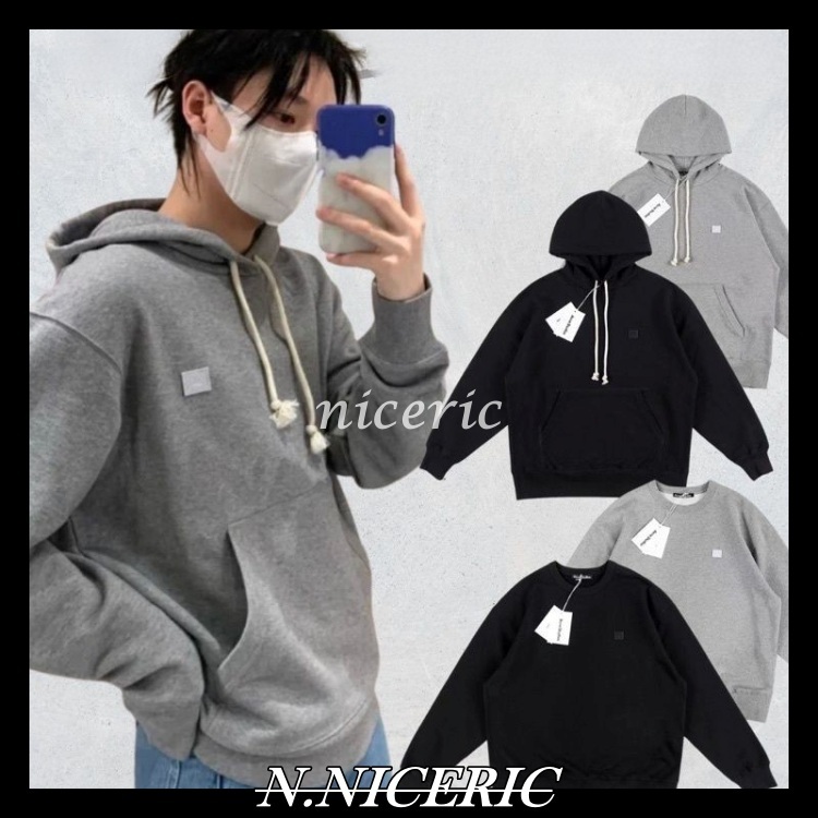 [Nice日韓歐美代購］正品代購 Acne Studios經典新款笑臉小刺繡 沈夢辰同款 長袖 大學T 帽T 連帽T