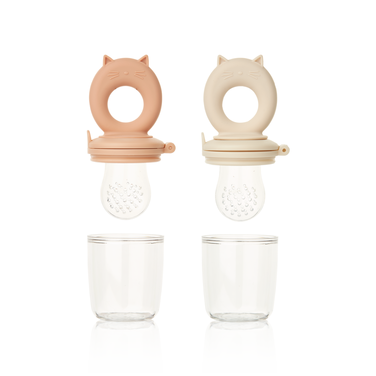 丹麥LIEWOOD 矽膠食物學習棒(2入)-Tuscany Rose / Apple Blossom