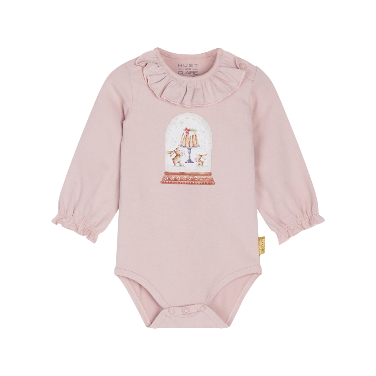 〖 Hust & Claire 〗粉色甜點雪花球包屁衣