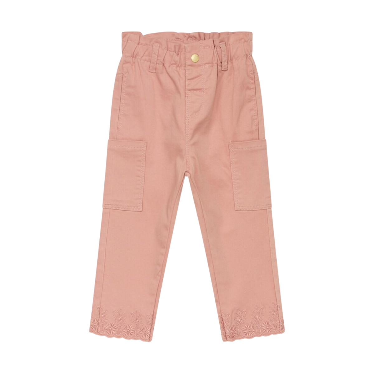 〖 Hust & Claire 〗粉色側口袋長褲