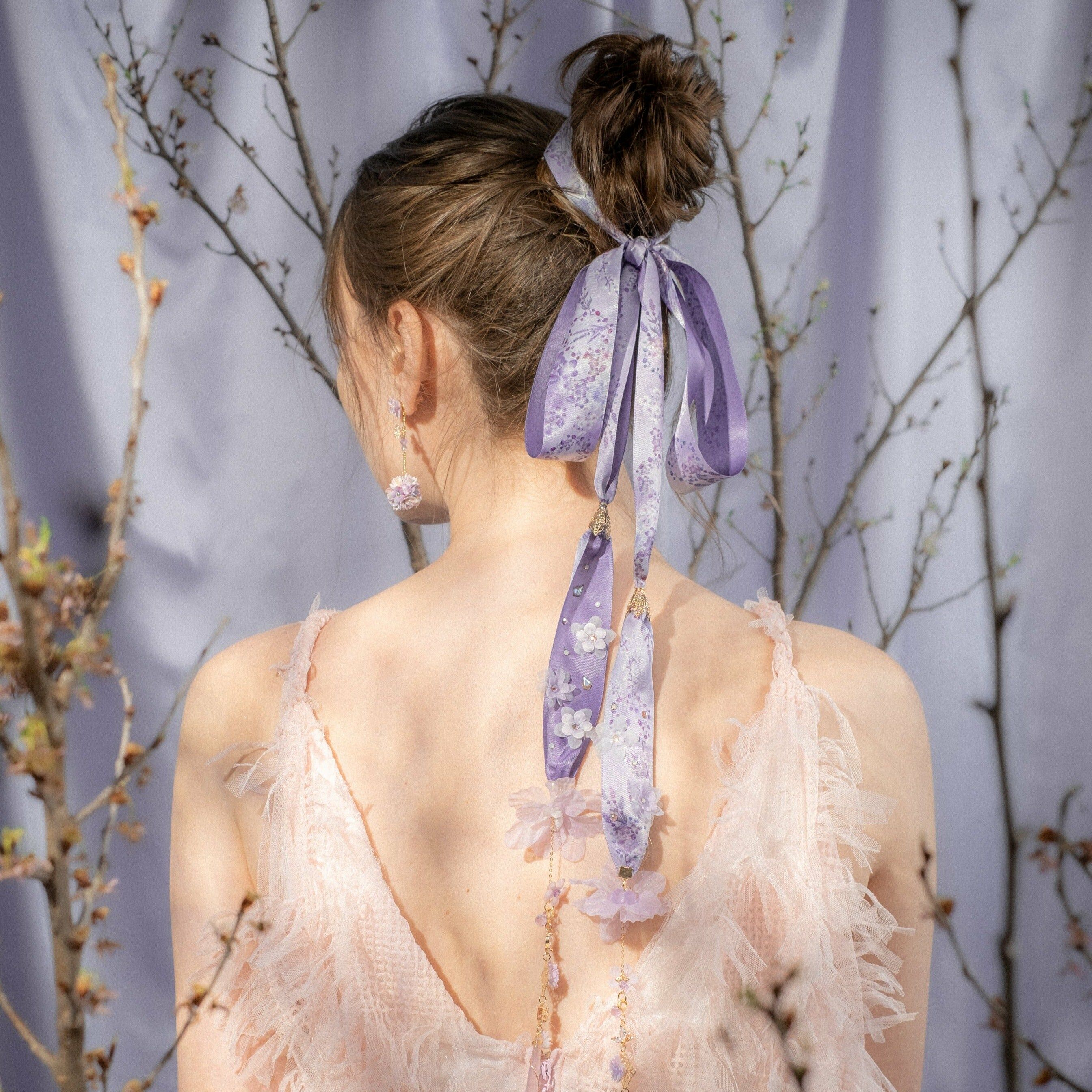 Sakura Waltz Hairband in Hand-drawn Pattern (3-way)