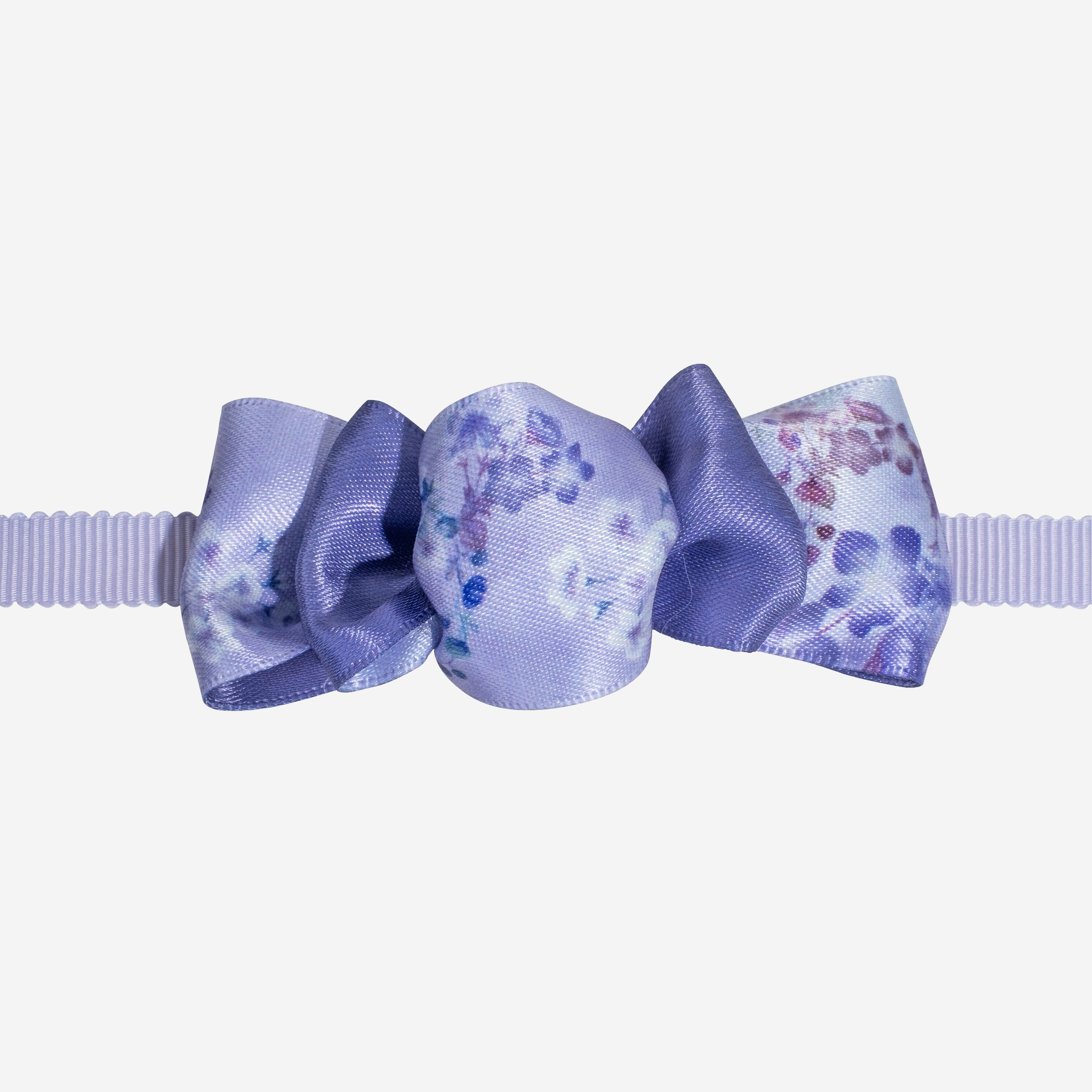 Little Poppet Fancy Bow Pet Collar in Hand-drawn Pattern