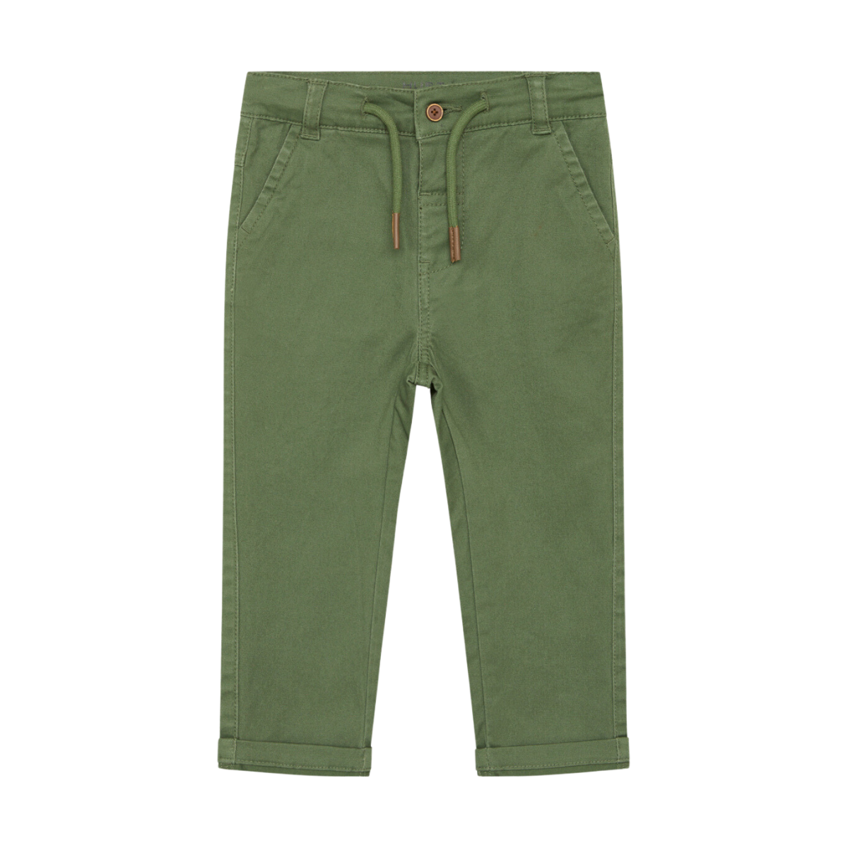 〖 Hust & Claire 〗復古綠拉繩口袋長褲