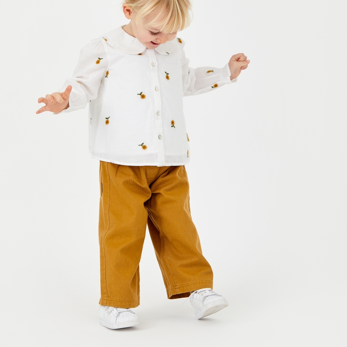 〖 Hust & Claire 〗芥黃蝴蝶結寬褲