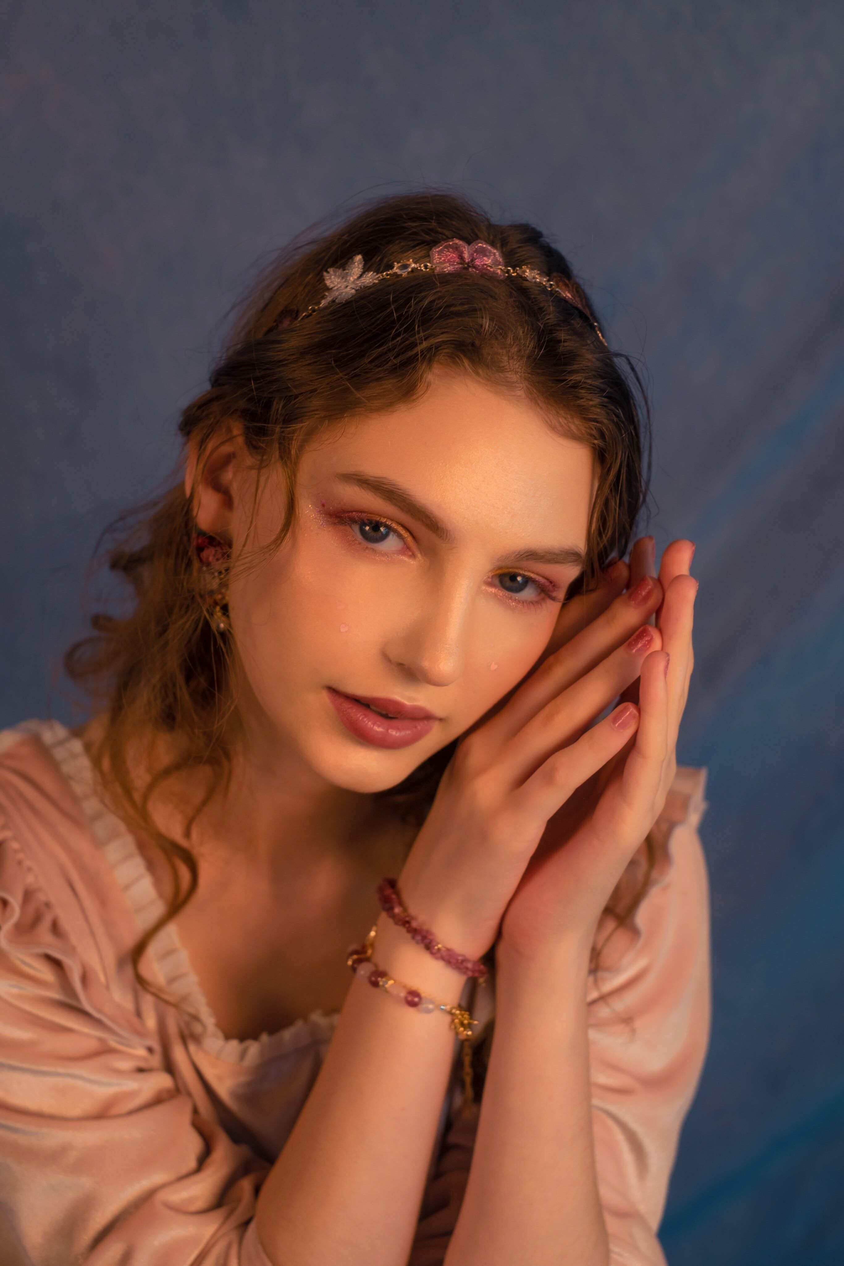 Love is in the Air Natural Crystal Bangle and Bracelet Set