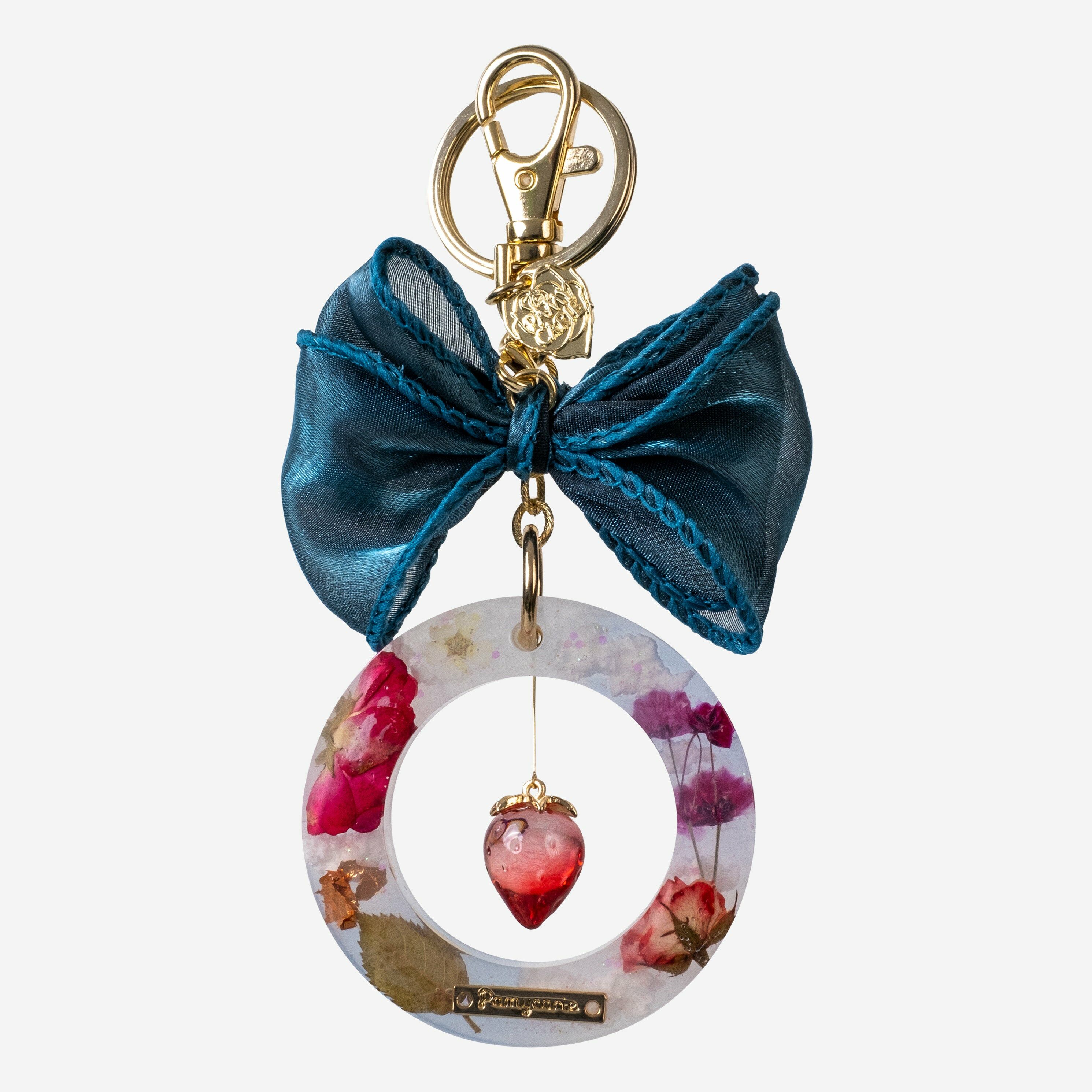 Invitation of the Mistress Rosy Clouds and Glazed Fraise Oshibana Ribbon Bag Charm