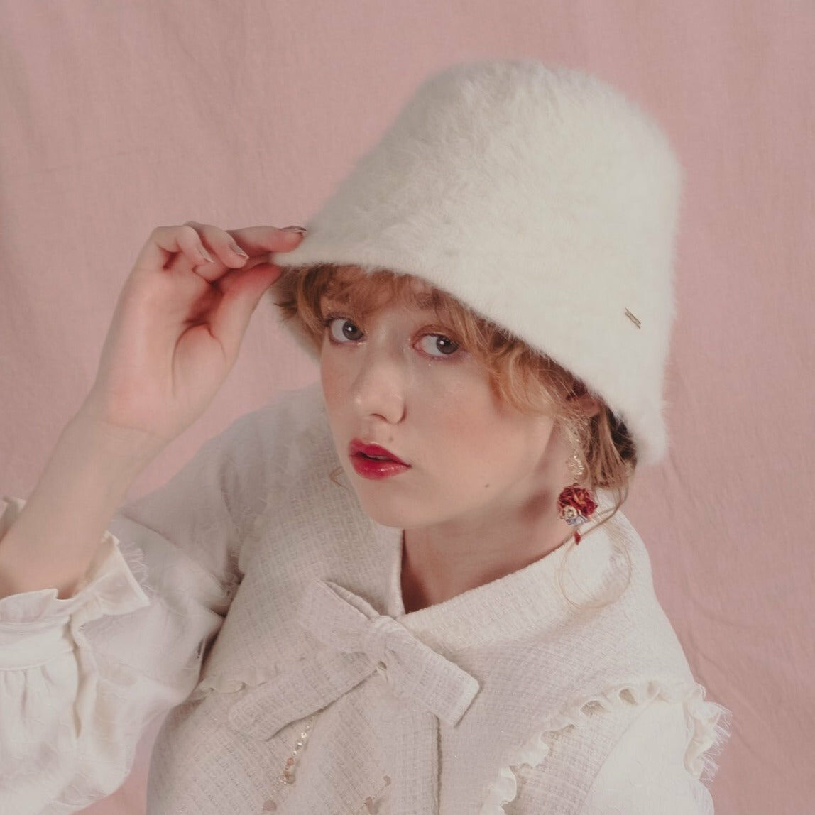 Bucket Hat (Cream/Check/Pink/Black)